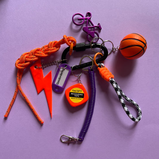 Orange and purple sporty number