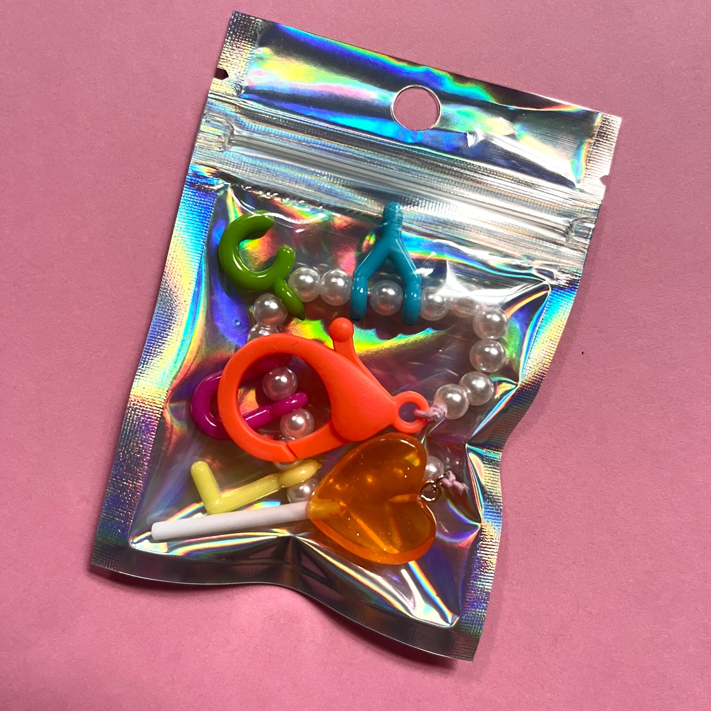 Personalised name Bag charm and keyring lollypop