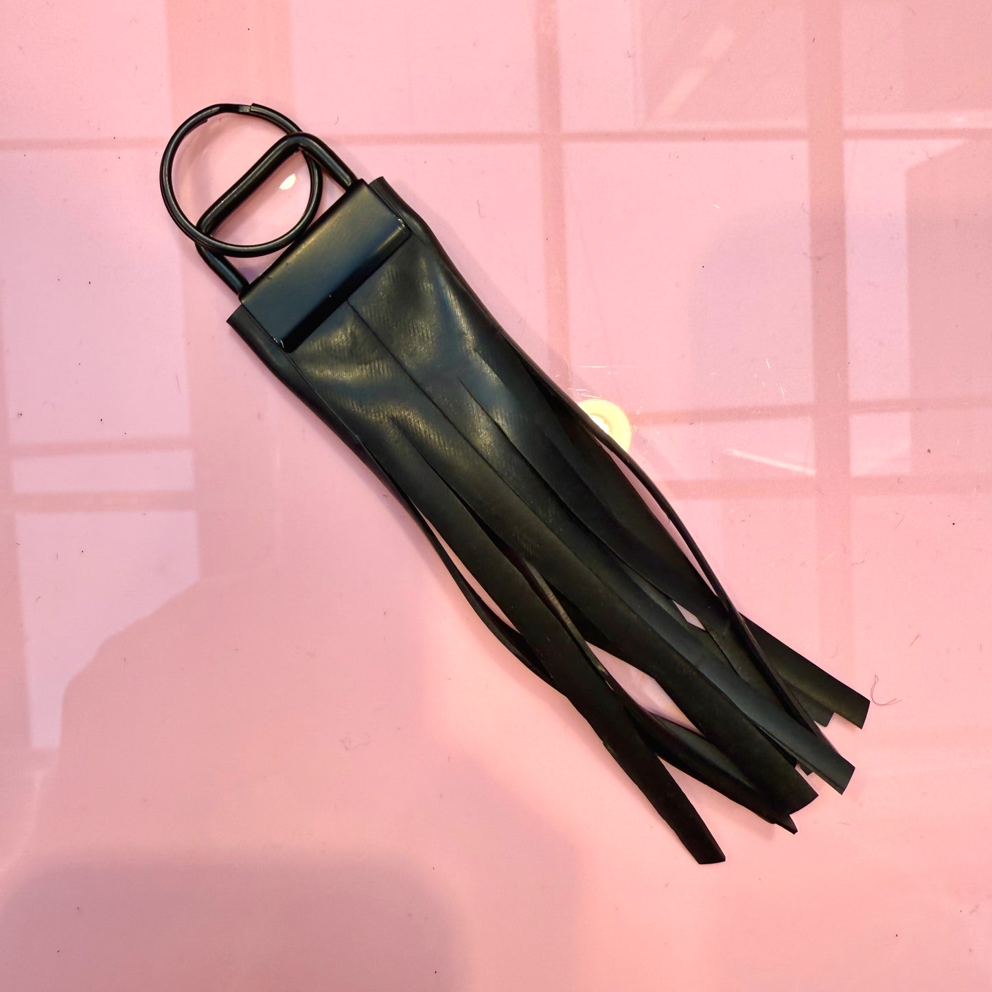 Upcycled inner tube keyrings