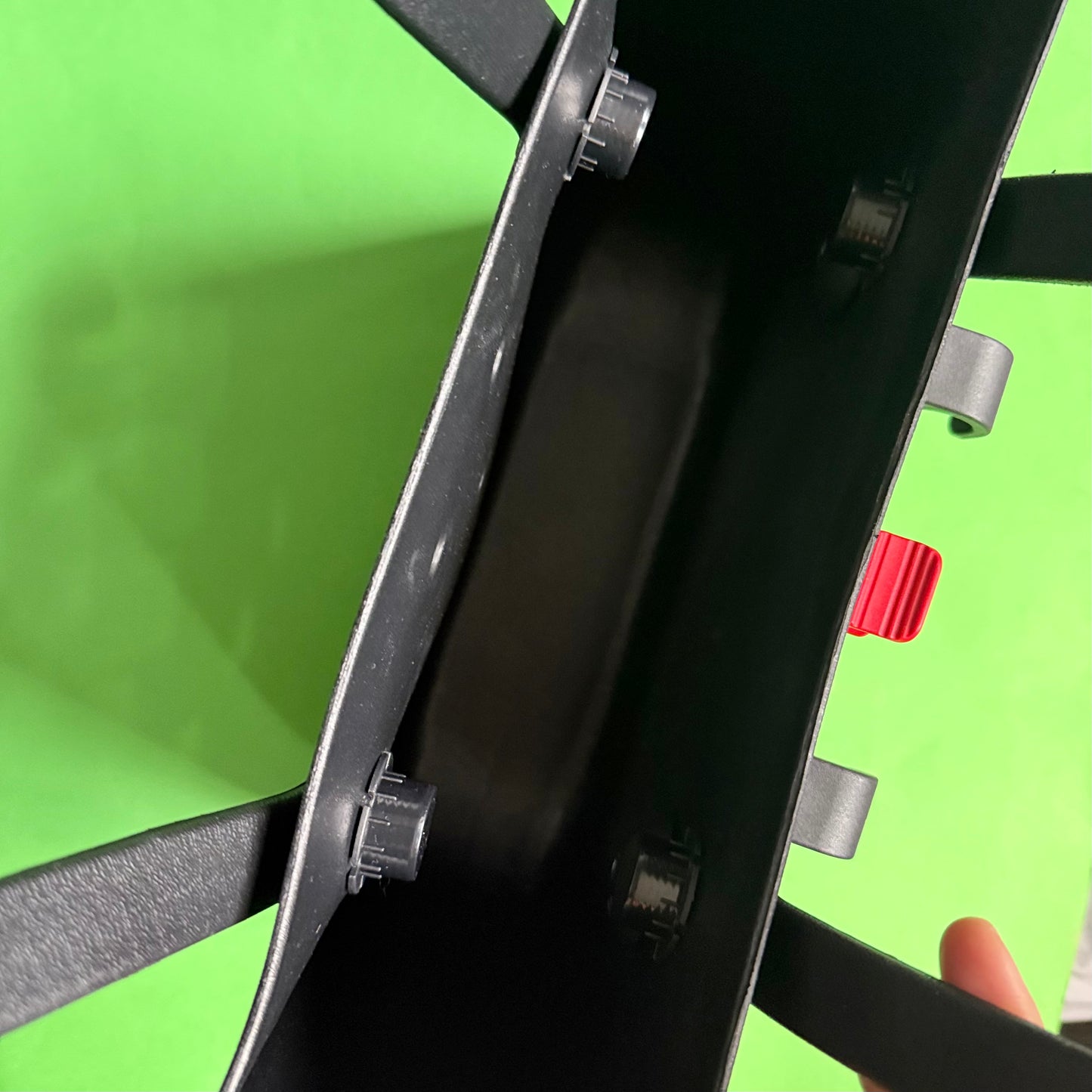 Black molded “rubber” bike basket tote bag