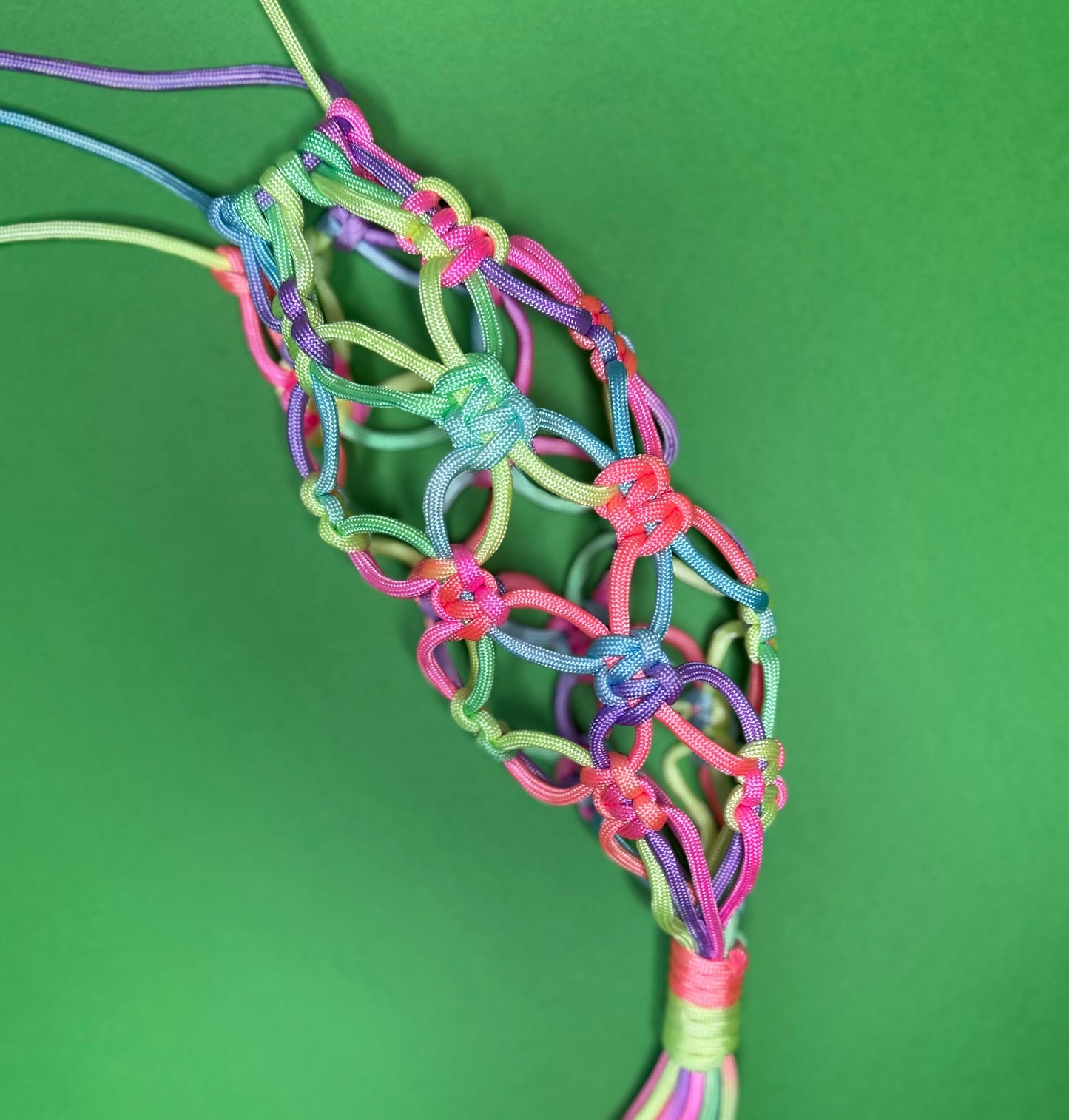 Macrame para cord bottle bag ombre