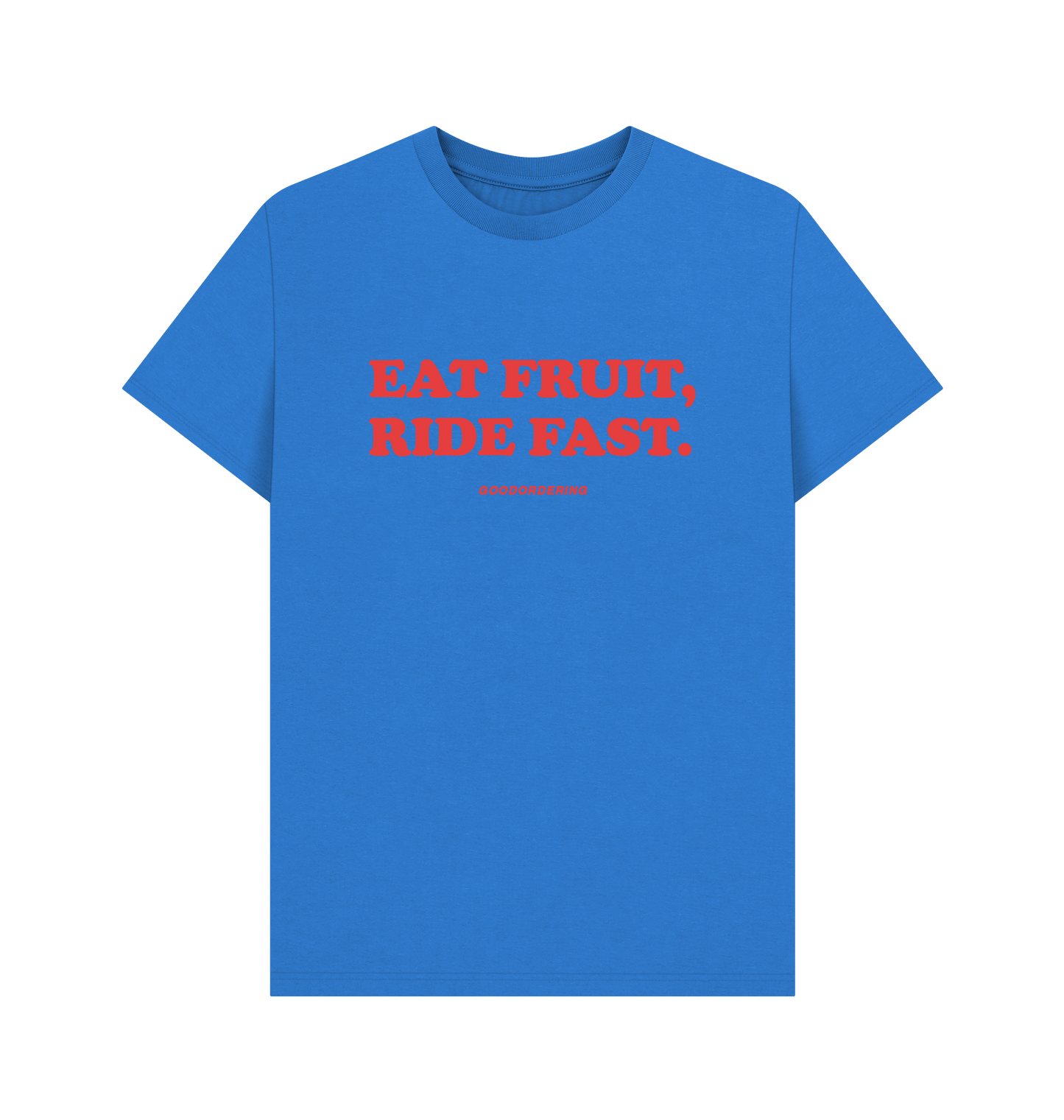 Bright Blue Printed T-shirt Front