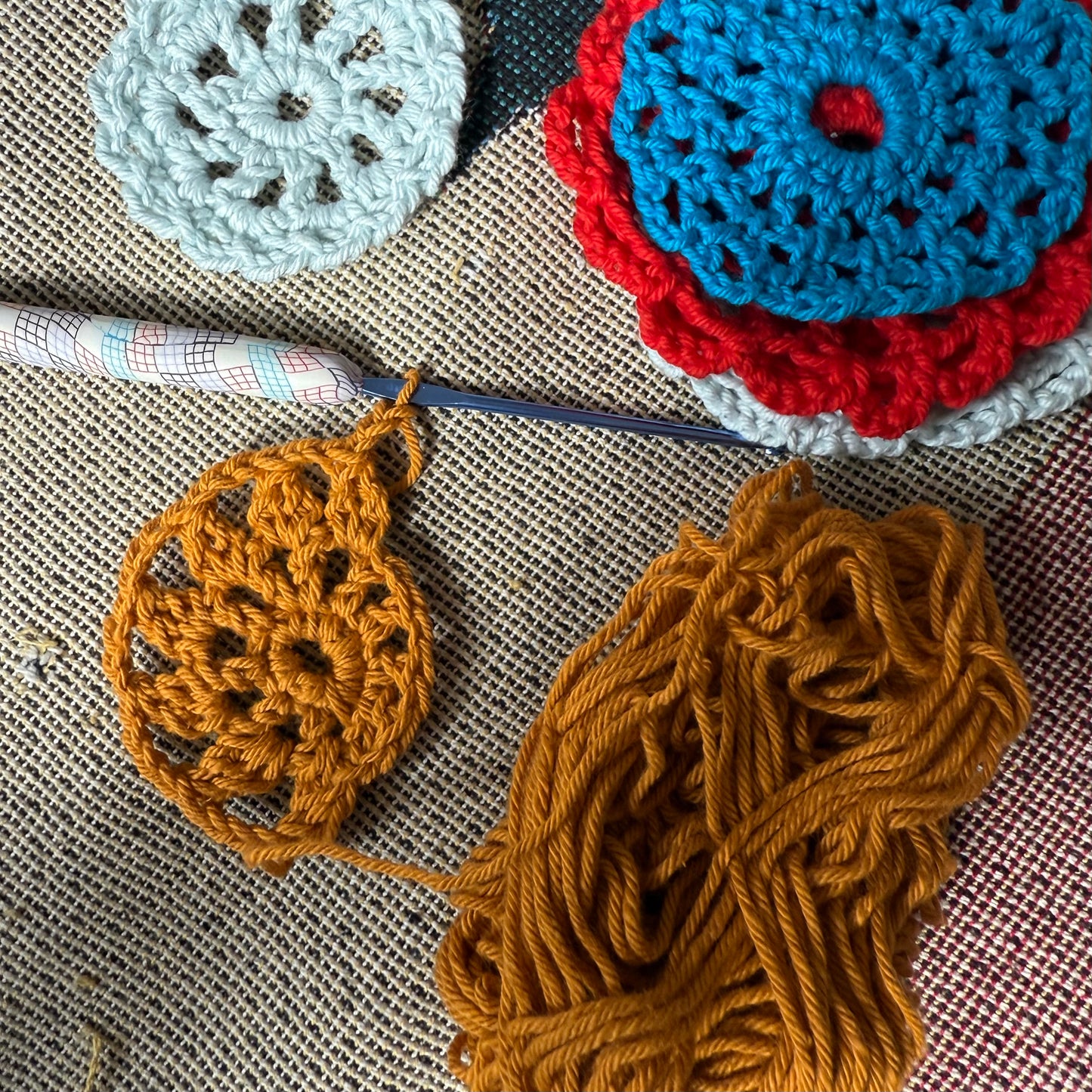 Crocheted mini doilie