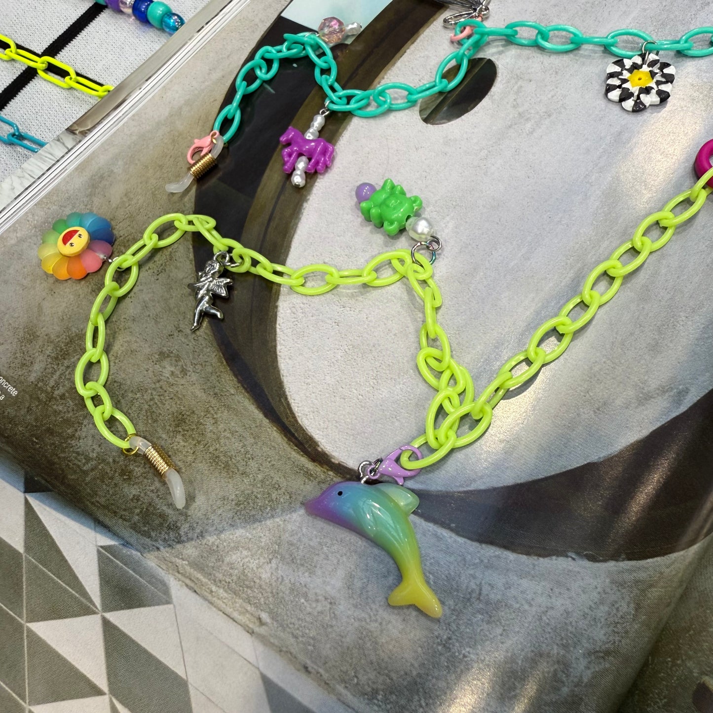 Glasses chain charms galore