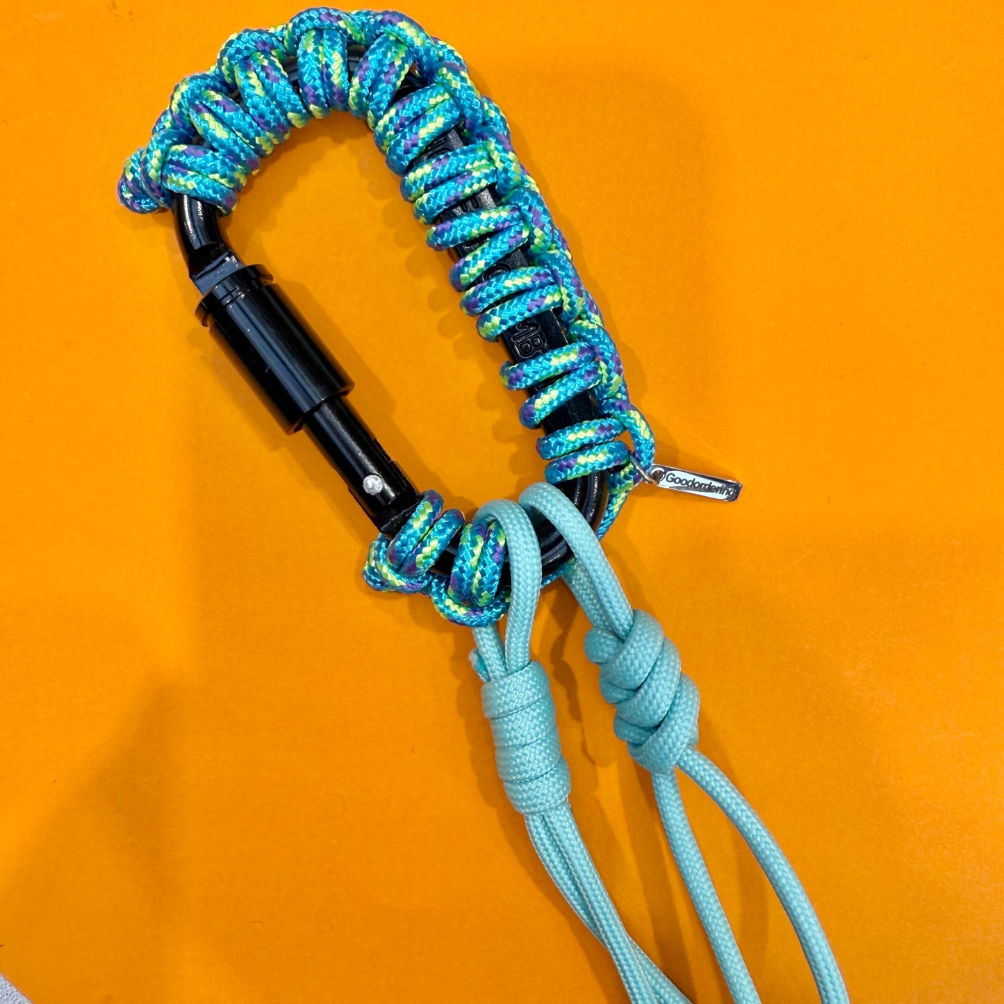 Paracord wrapped carabiner