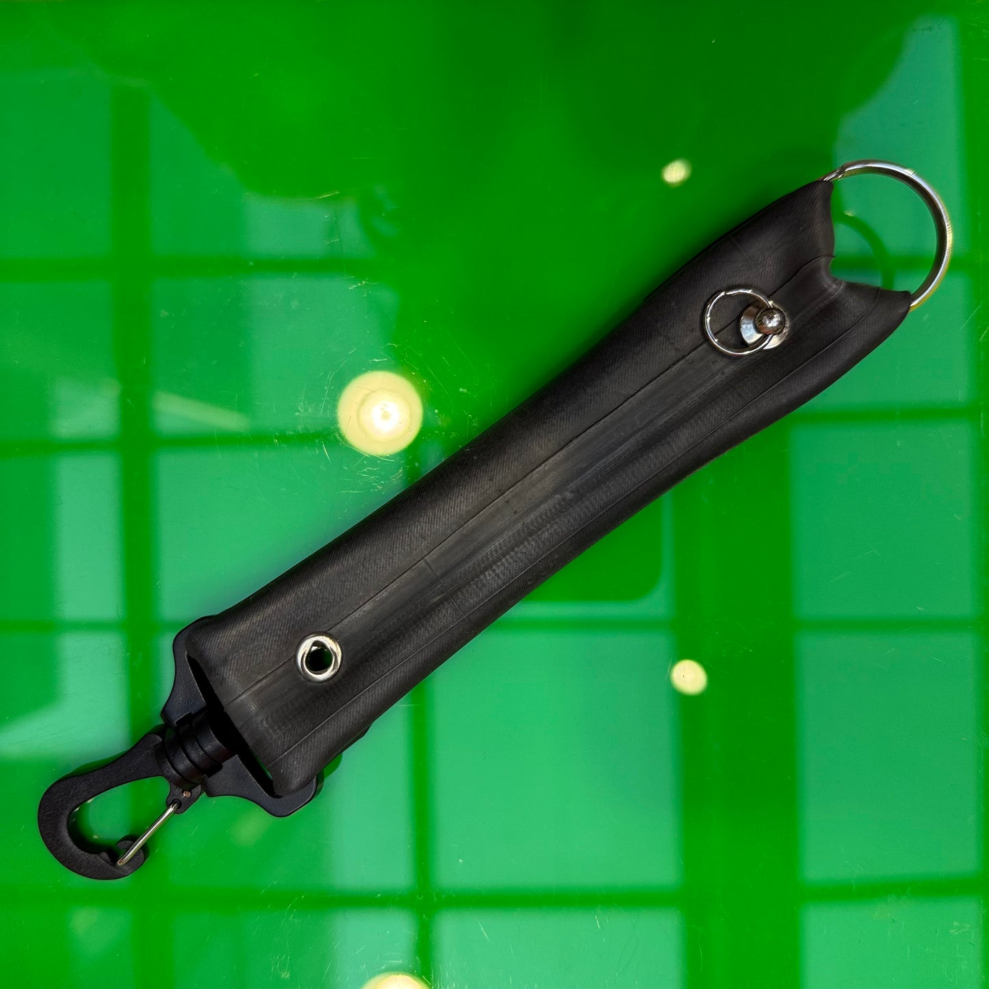 Upcycled inner tube keyrings