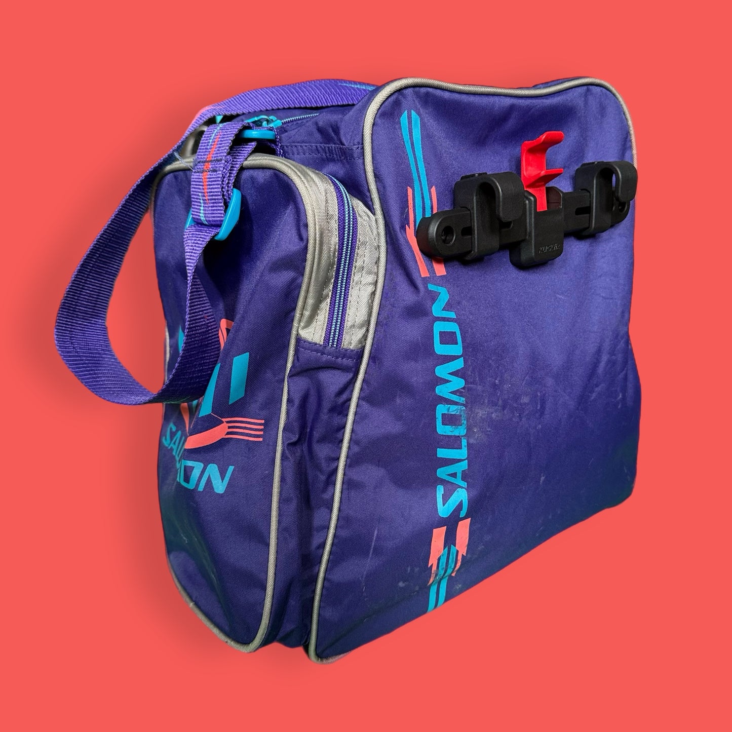 Upcycled vintage 80s Salomon sports bag pannier