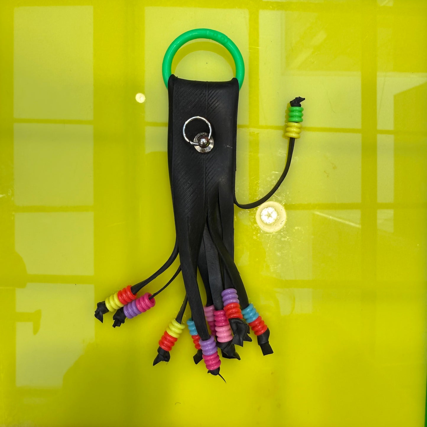 Upcycled inner tube keyrings