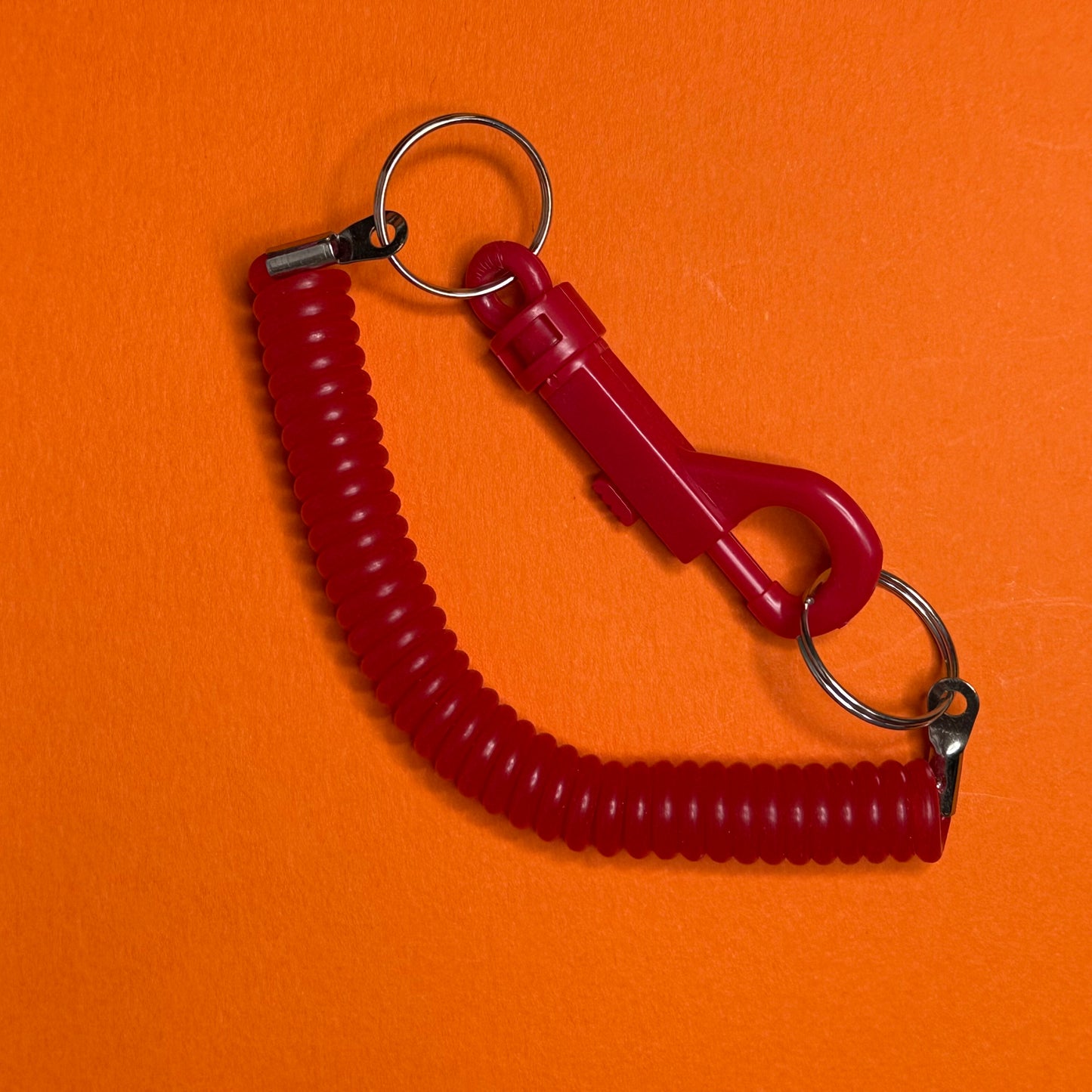 Retro vintage 80s spiral keyring