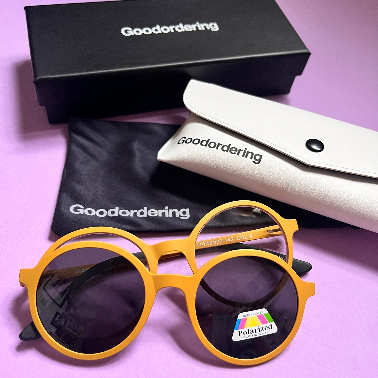Yellow magnetic glasses and sunglasses +1.5 readers Goodordering
