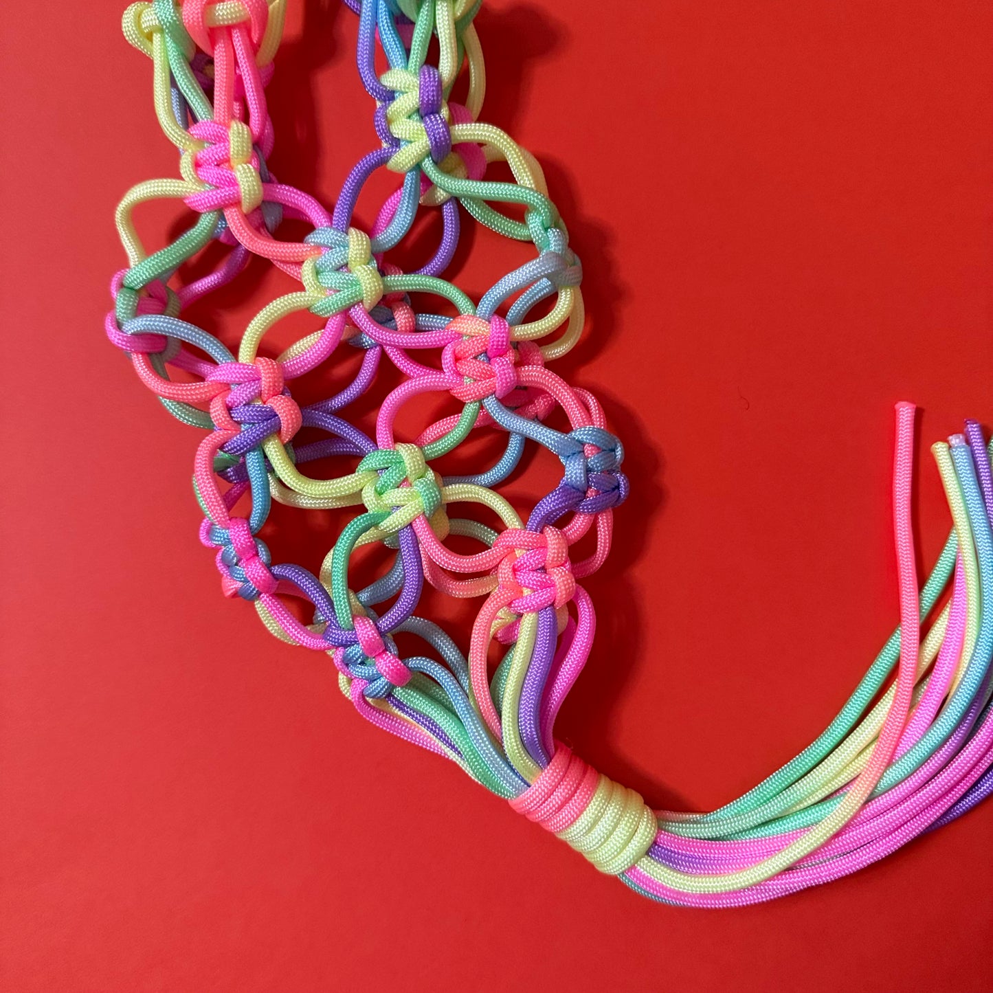 Macrame para cord bottle bag ombre