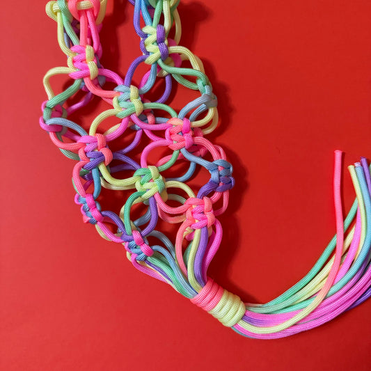 Macrame para cord bottle bag ombre