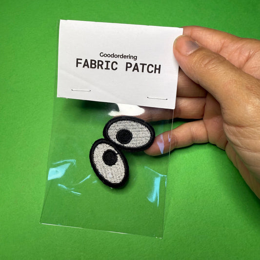 Eyes embroidered iron-on Patch