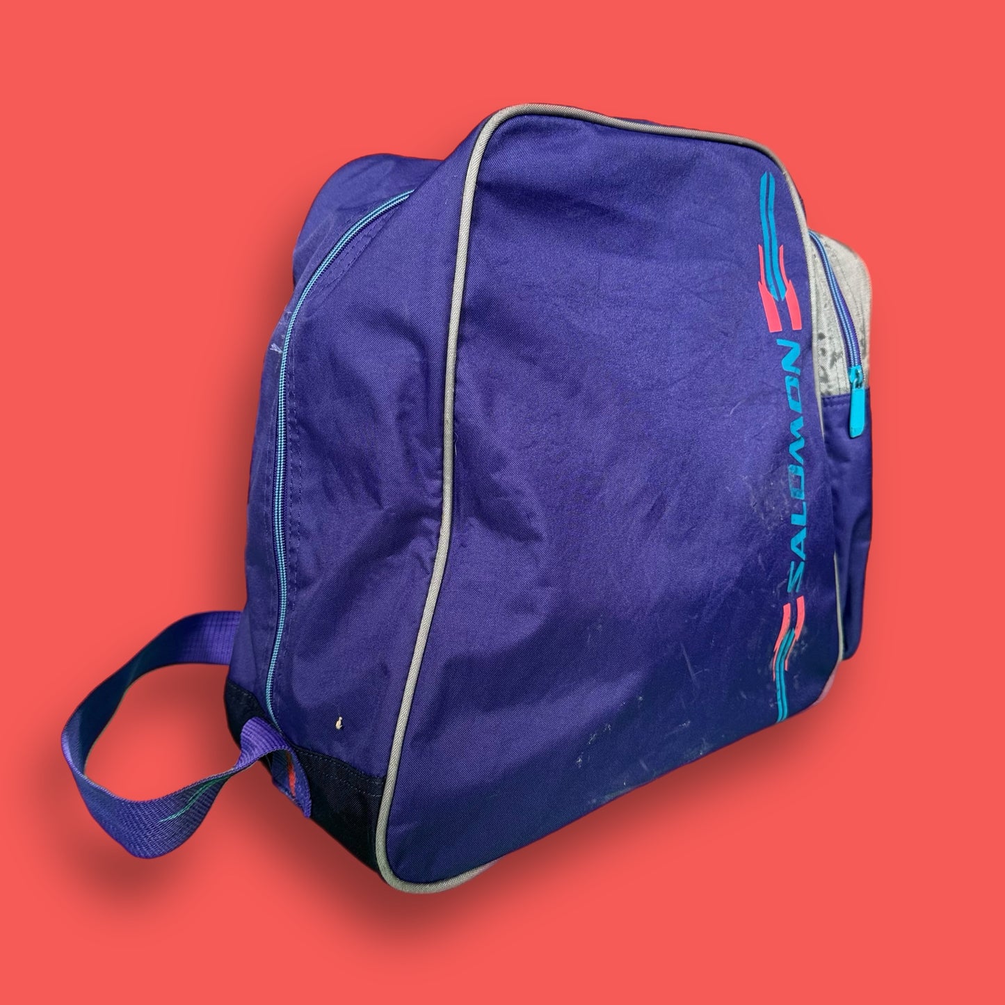 Upcycled vintage 80s Salomon sports bag pannier