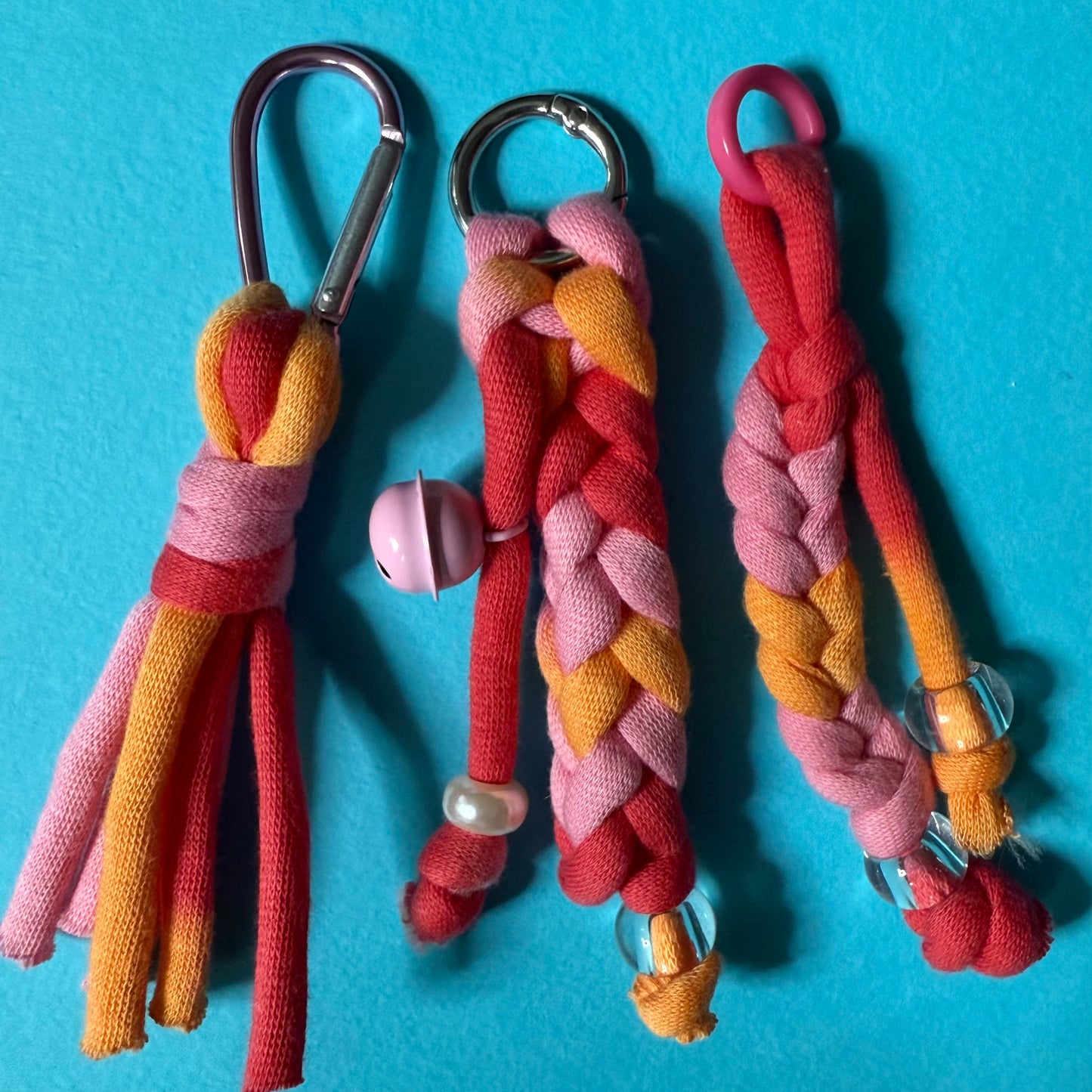Braided jersey charm