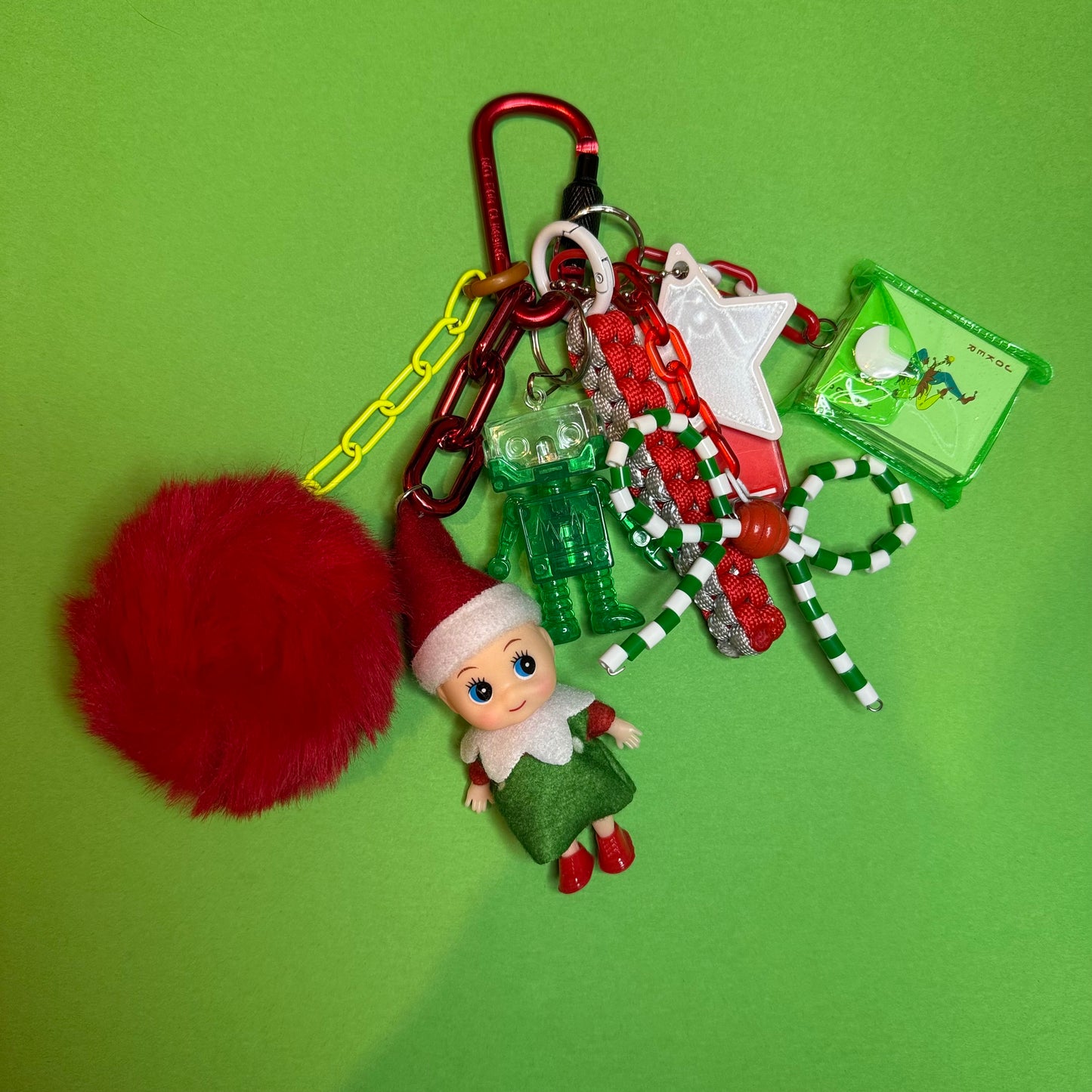 Bag charm and keyring christmas pixie
