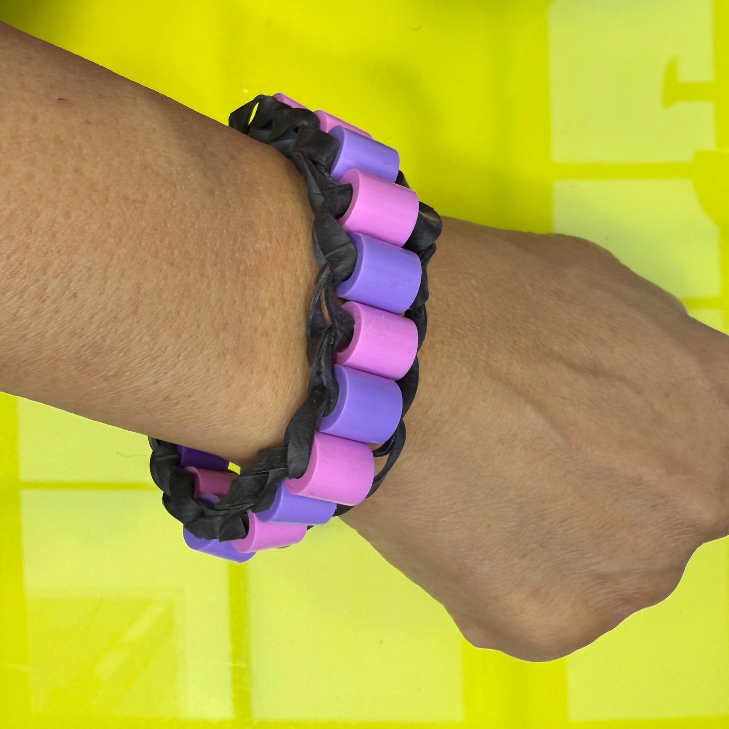 Upcycled inner tube keyrings