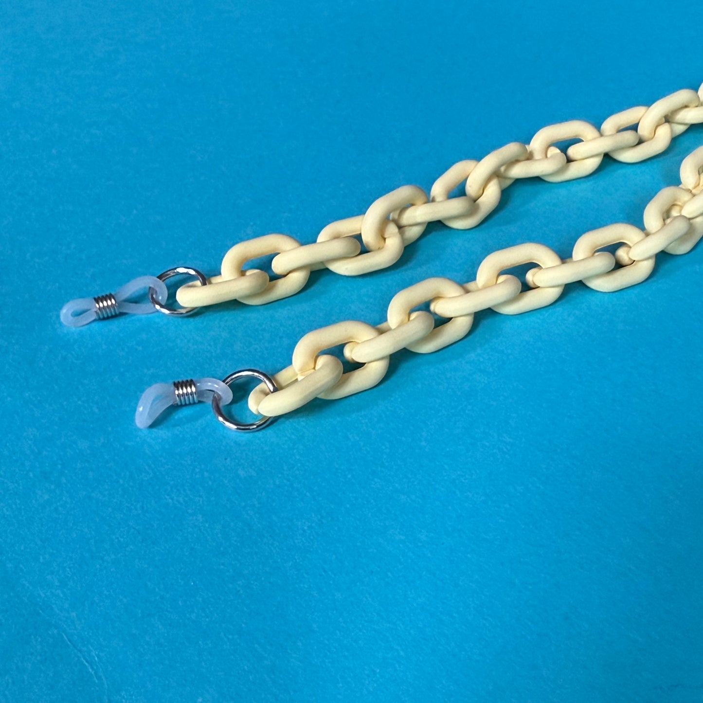 Glasses chain chunky pastel yellow