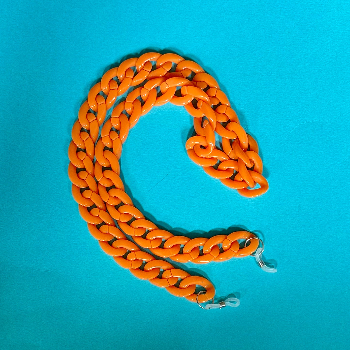 Glasses chain chunky orange