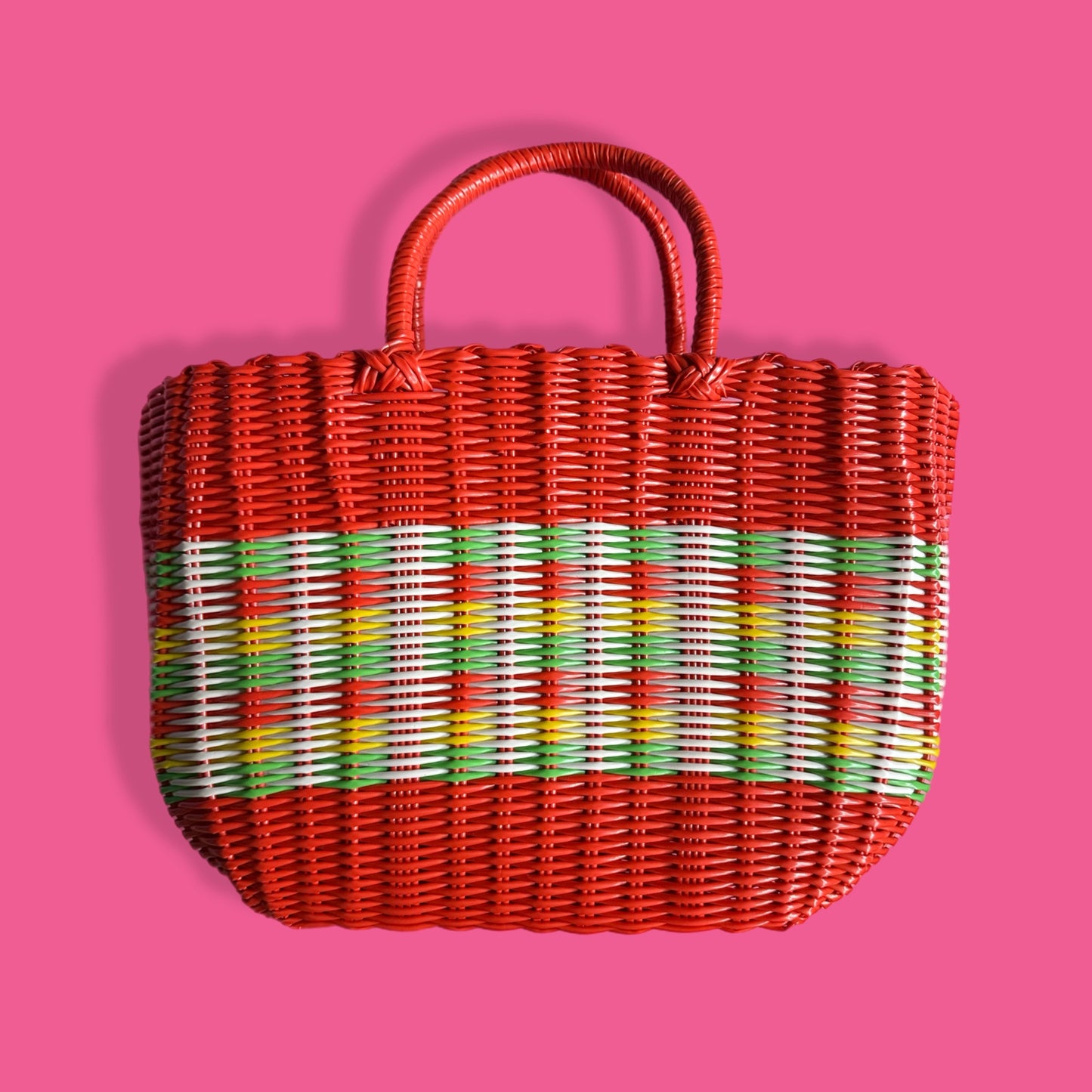 Bicycle Pannier orange candy woven basket