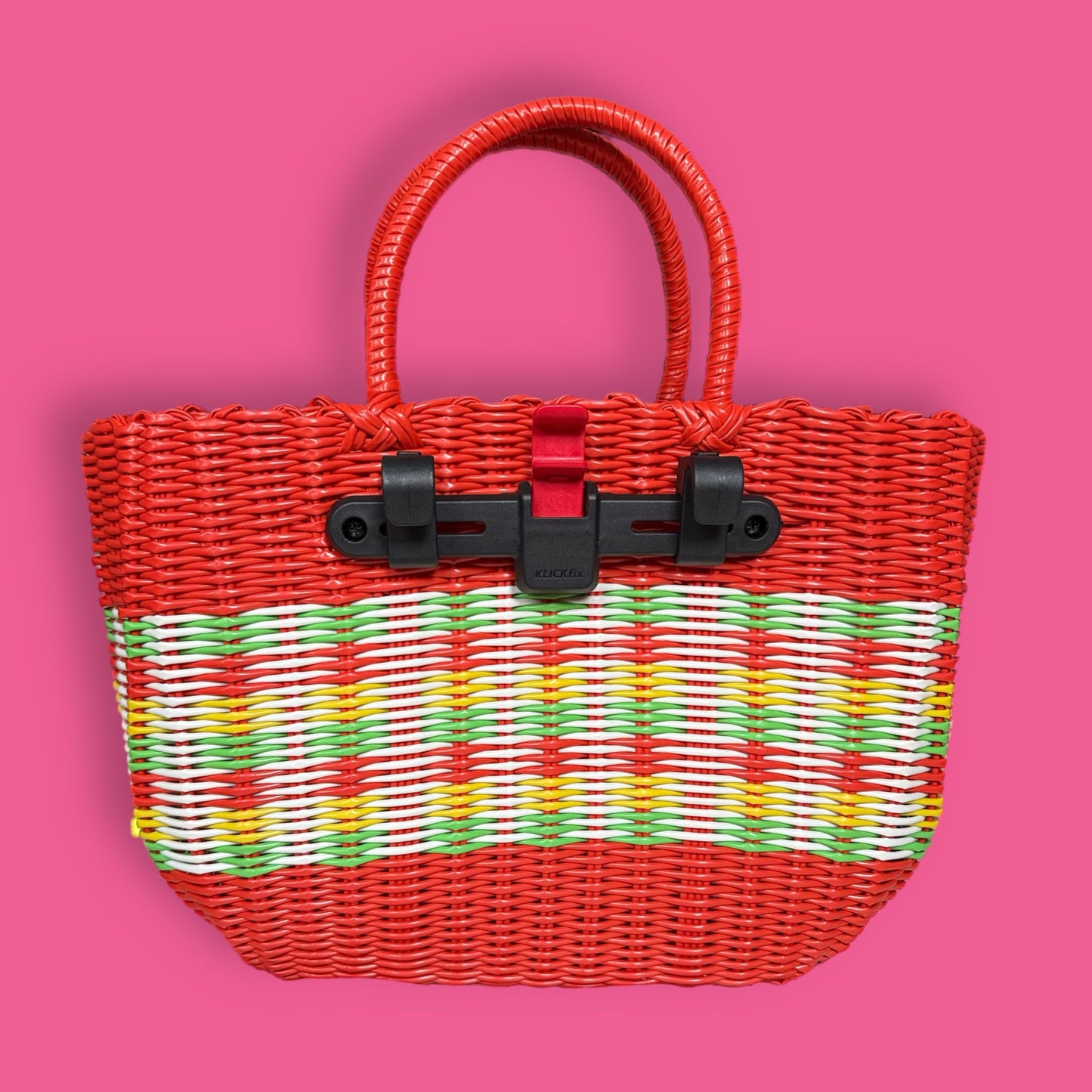 Bicycle Pannier orange candy woven basket
