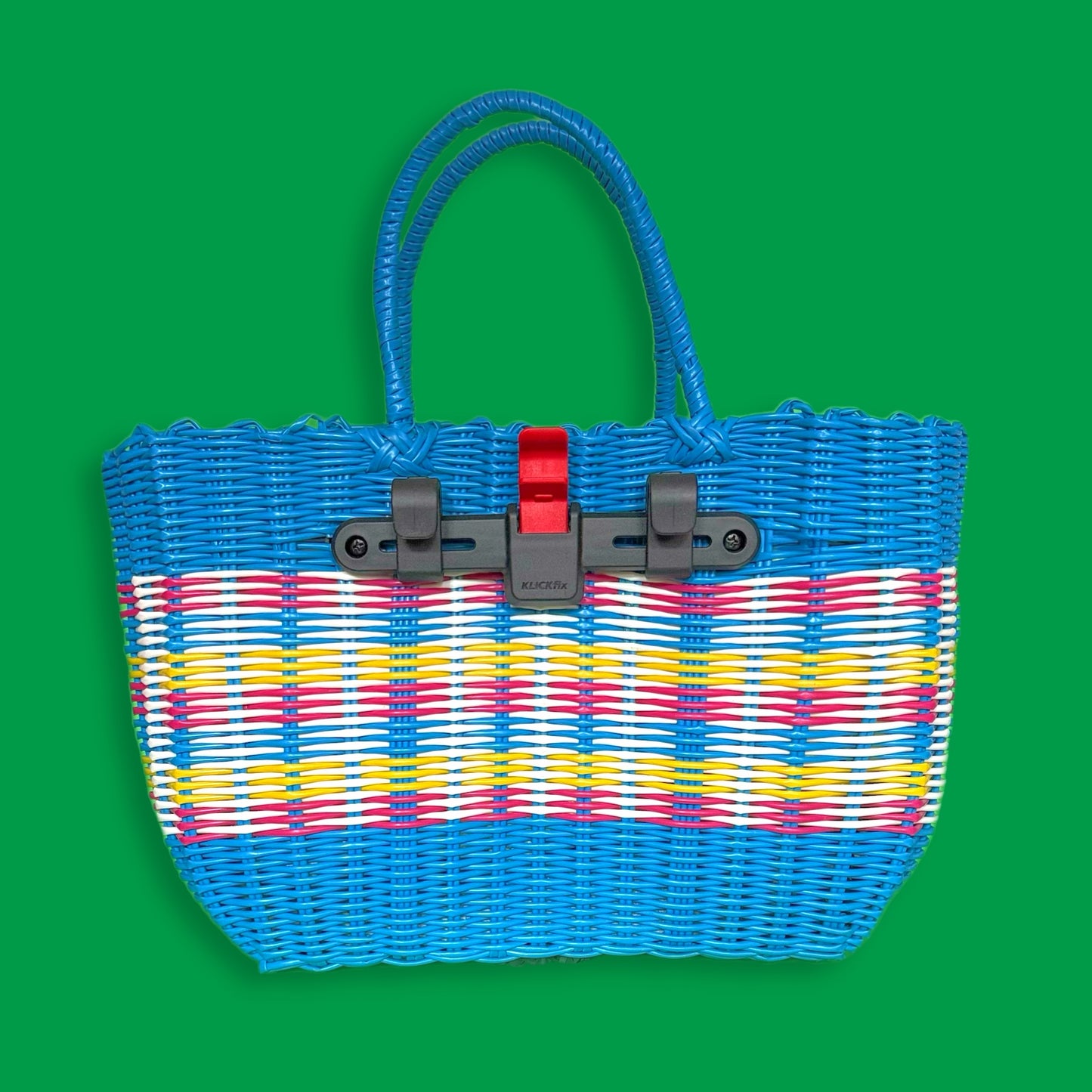 Bicycle Pannier blue candy woven basket