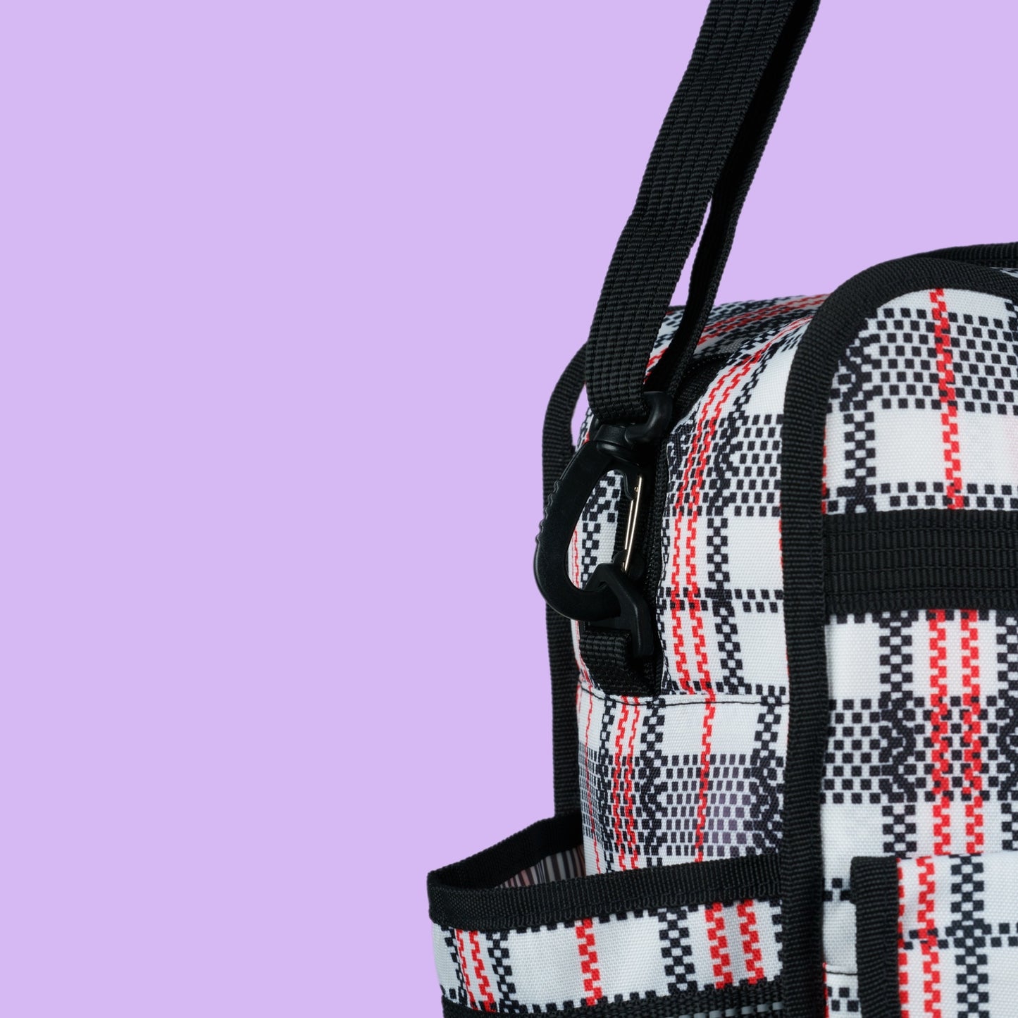 Tartan sustainable picnic pannier shoulder bag