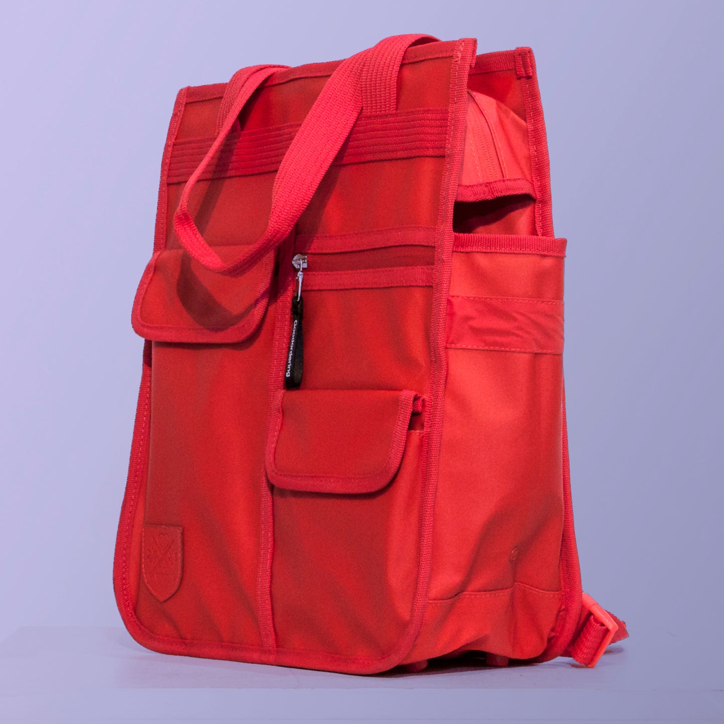 Monochrome Market Shopper Pannier Red