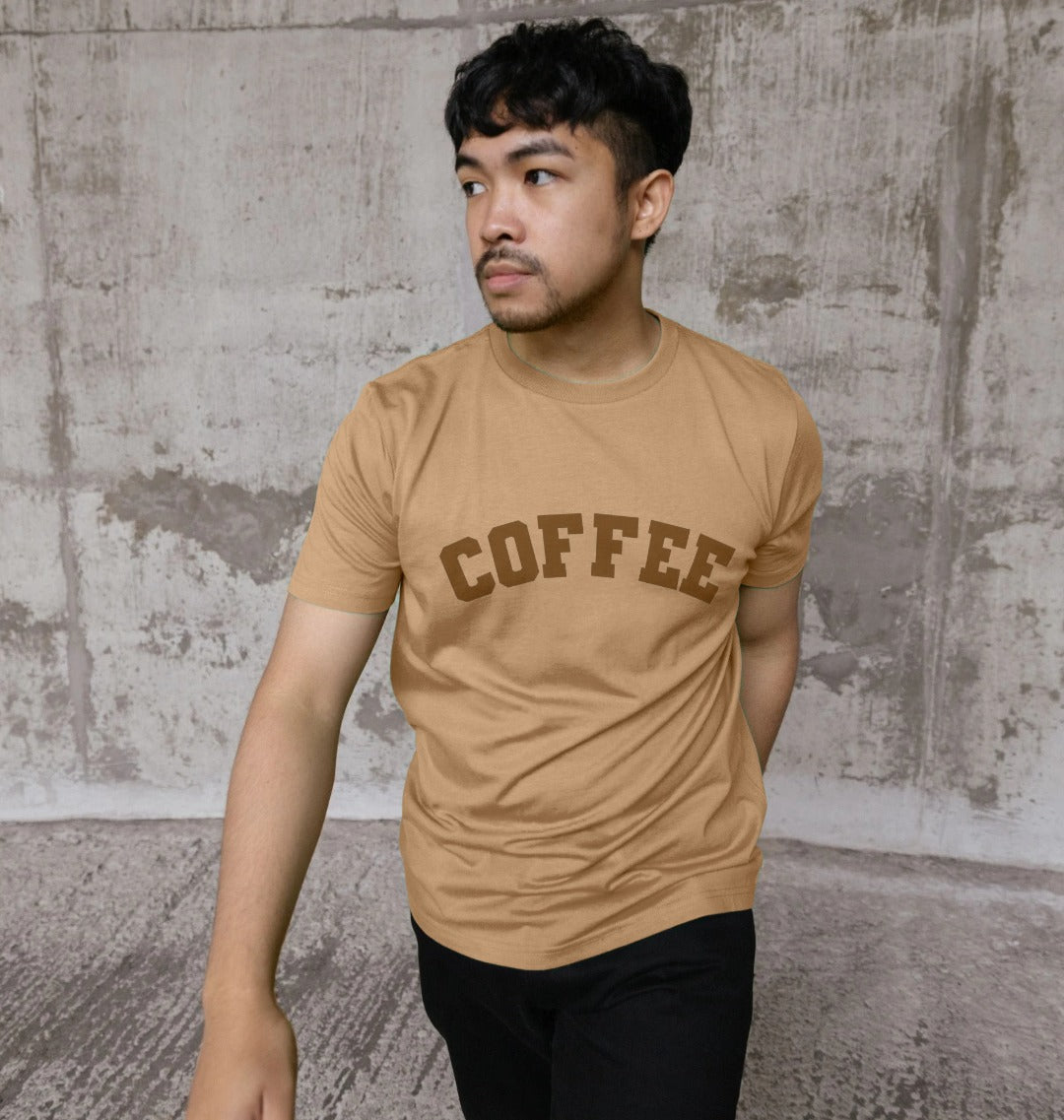 Coffee varsity unisex t-shirt