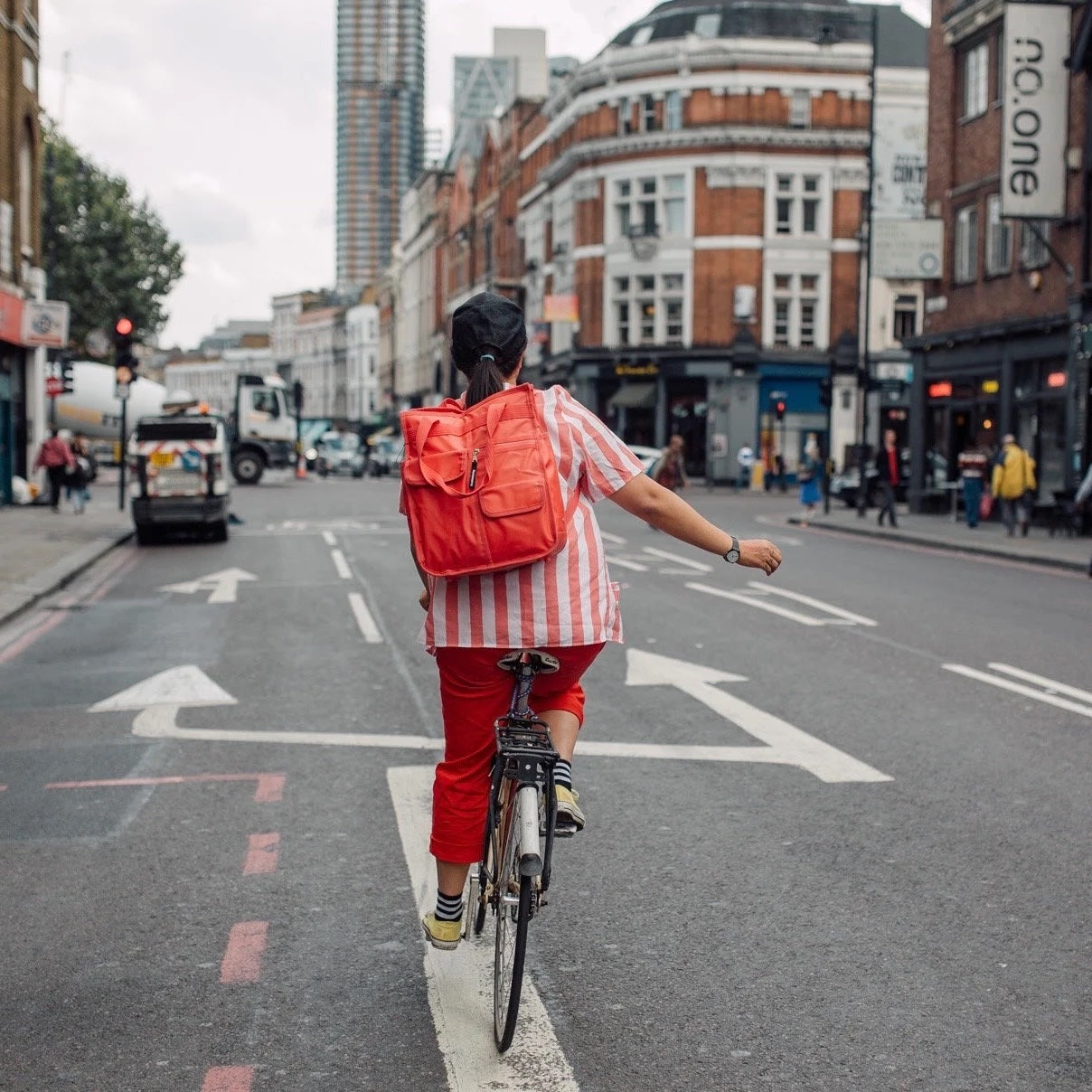 Monochrome Market Shopper Pannier Red