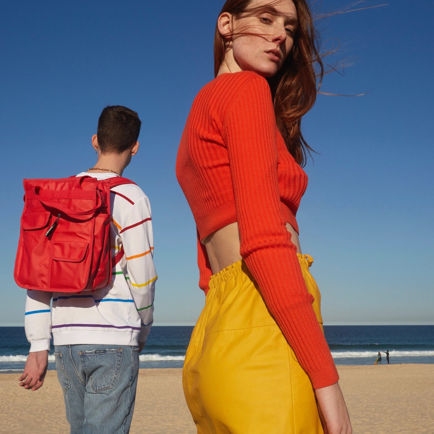 Monochrome Market Shopper Pannier Red