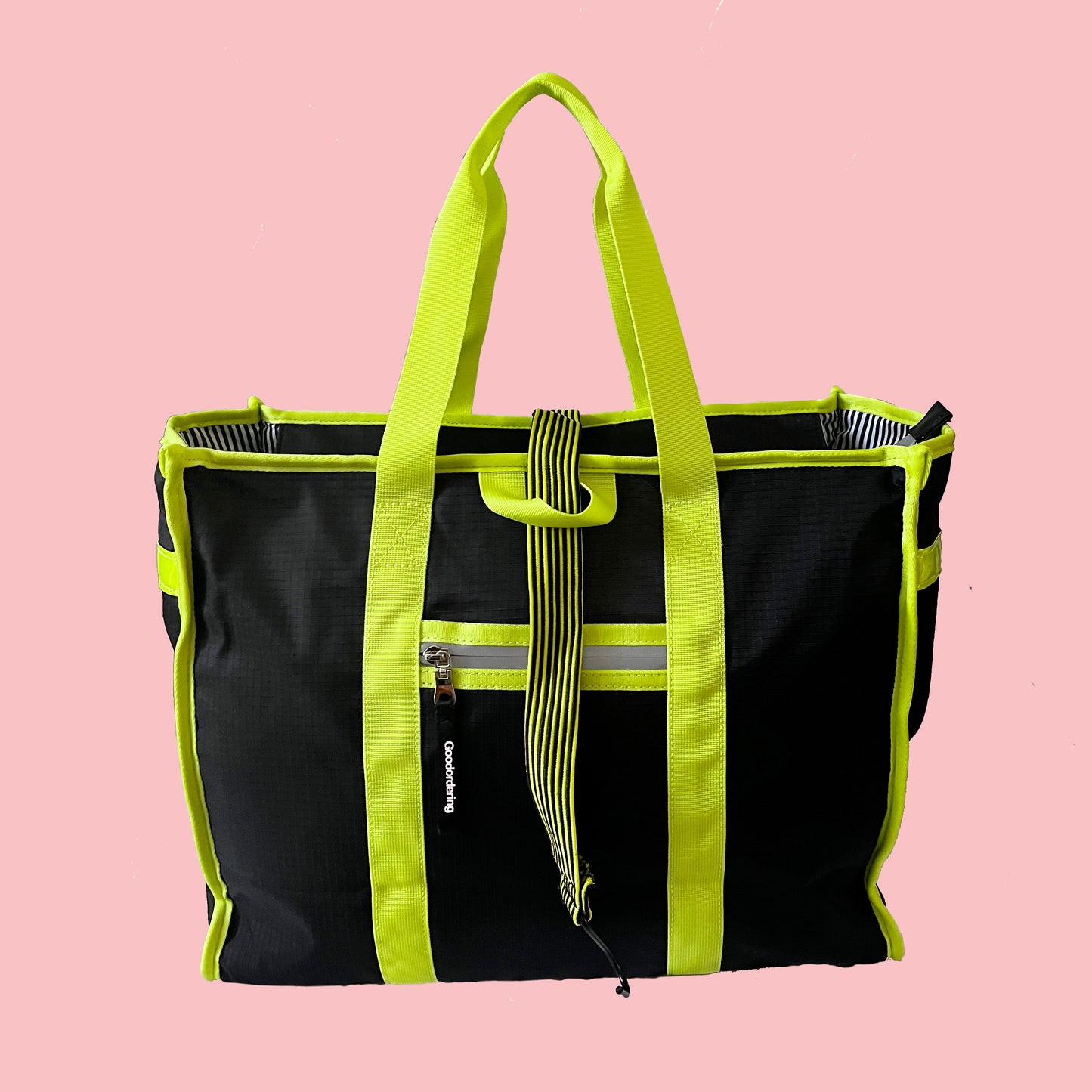 Neon tote backpack pannier with Kompakt rail hardware