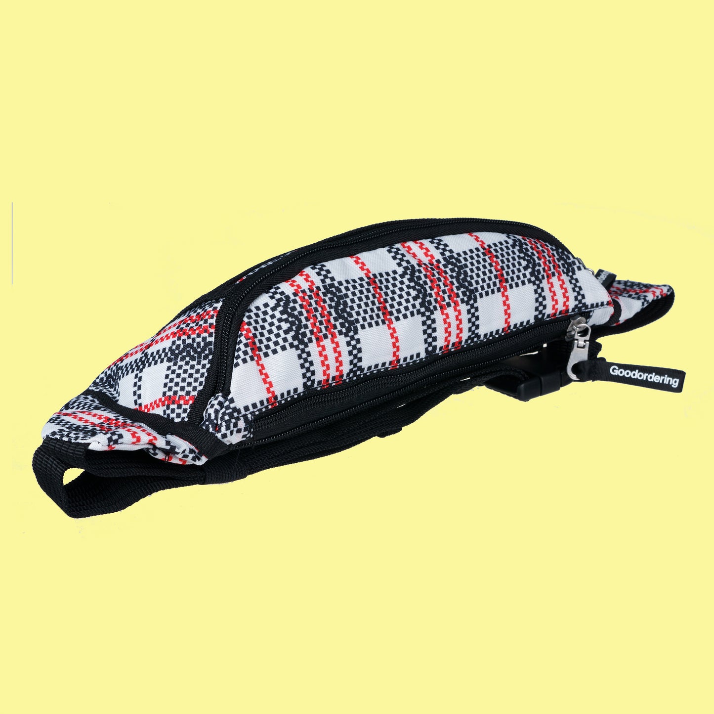 Goodordering tartan checked plaid bum bag anti-theft