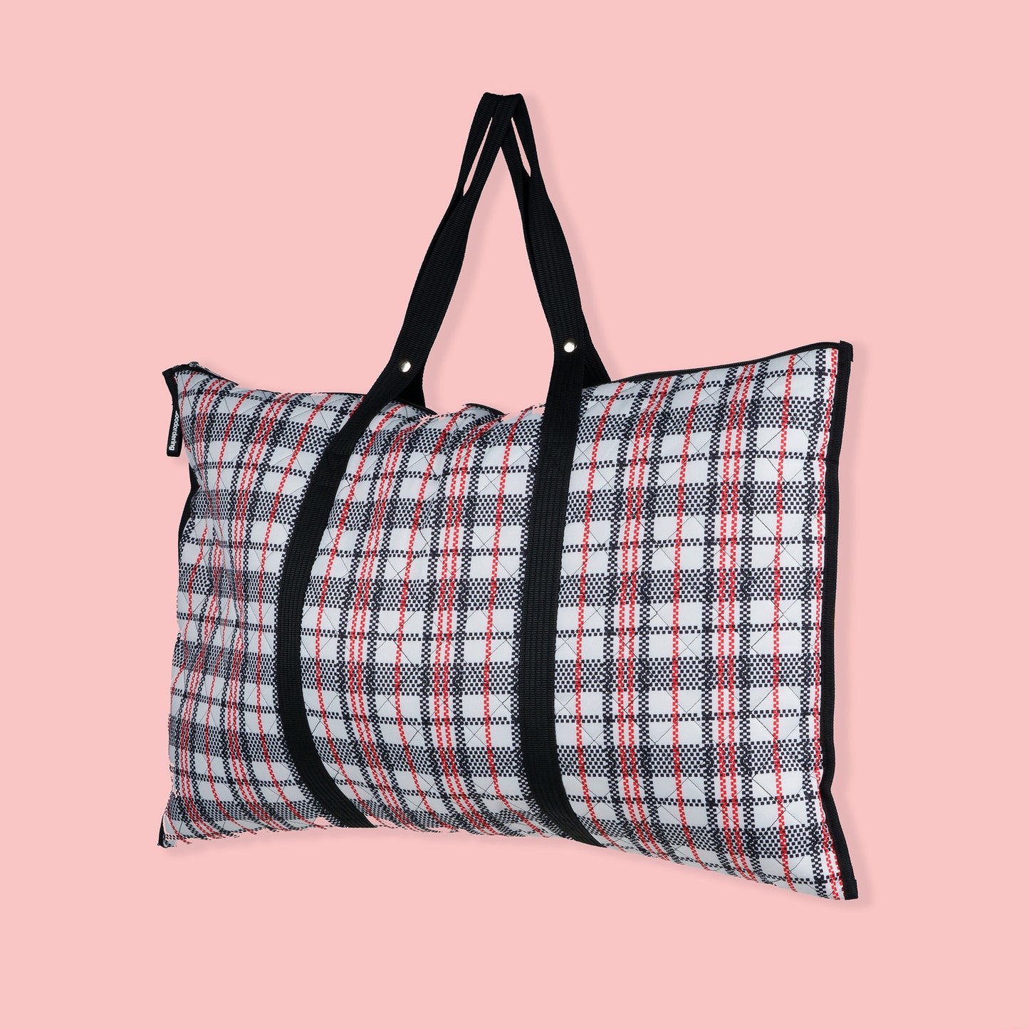 Eco Tartan “Billow” bag pillow pannier checkered plaid laundry portfolio bag