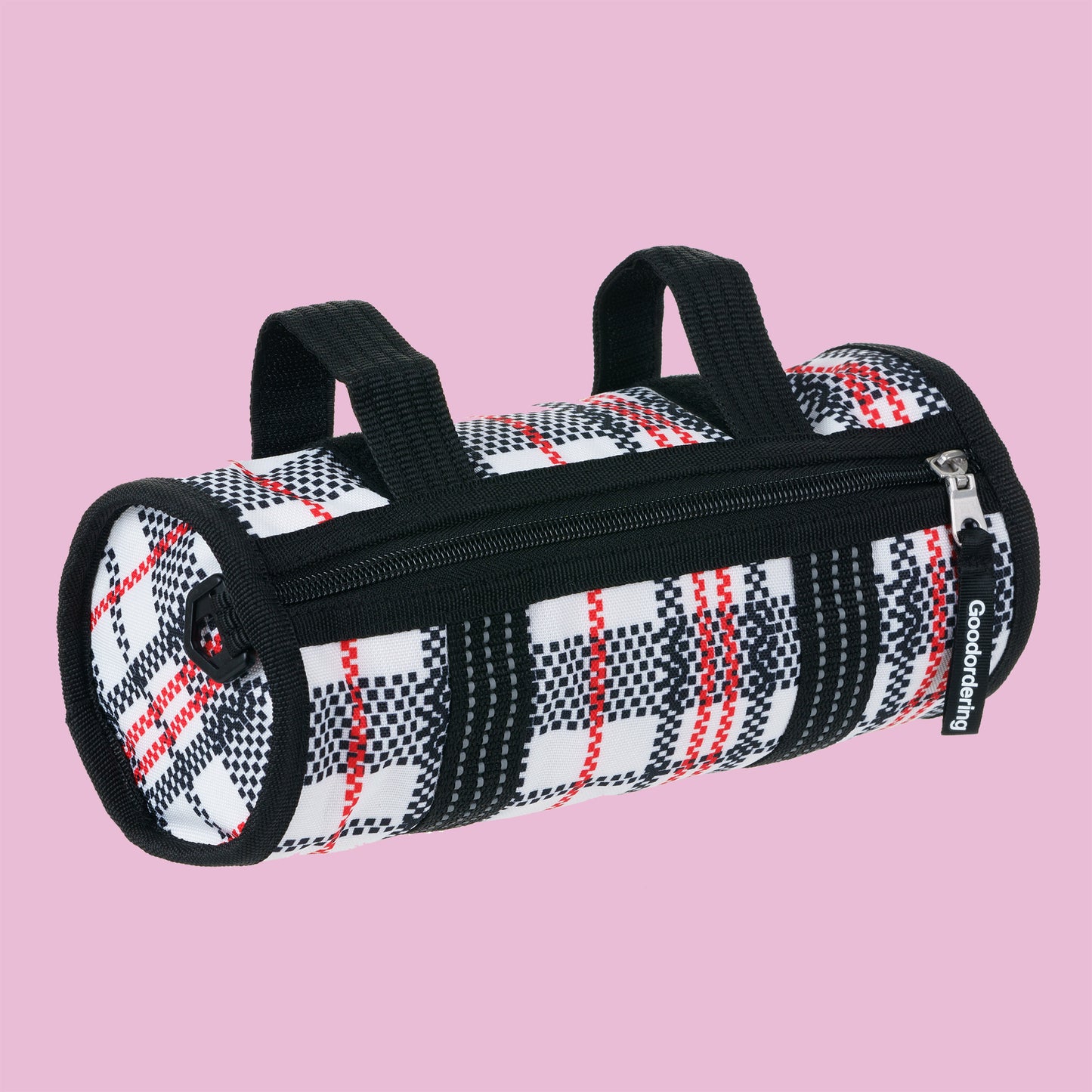 Eco Tartan tube saddle bag / shoulder bag