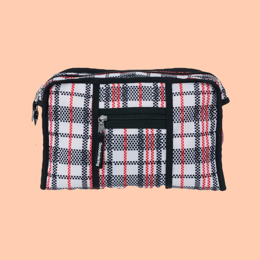 Tartan Eco wash bag / handbag