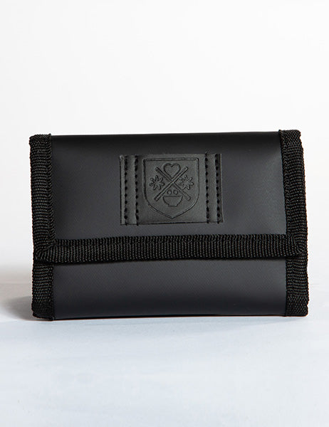 matt black velcro wallet with zip compartments Goodordering