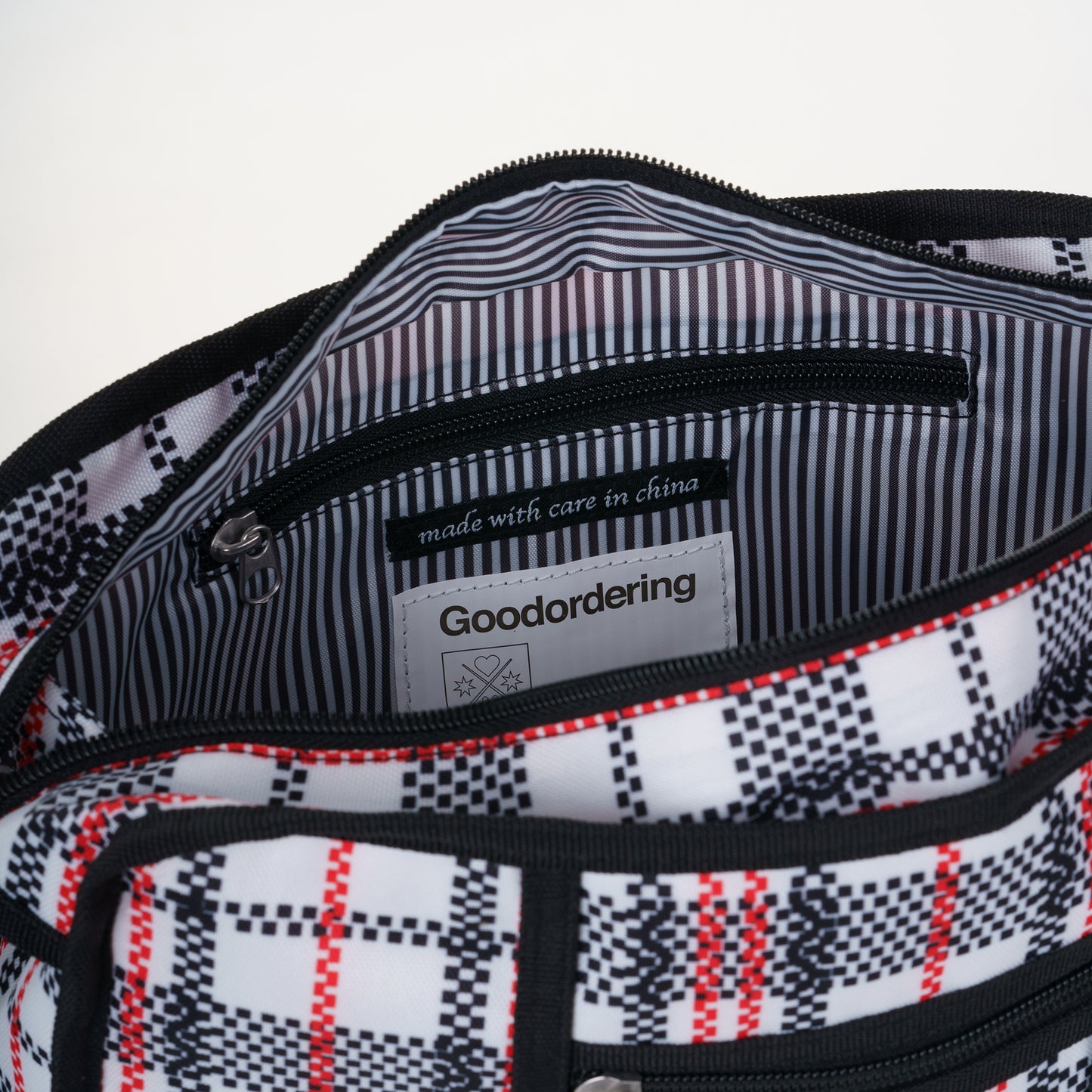 Tartan Eco wash bag sling bag