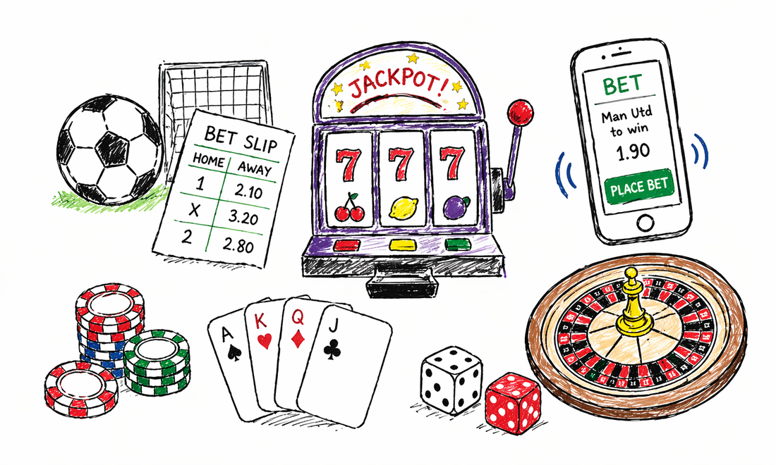 gambling types in an illustration