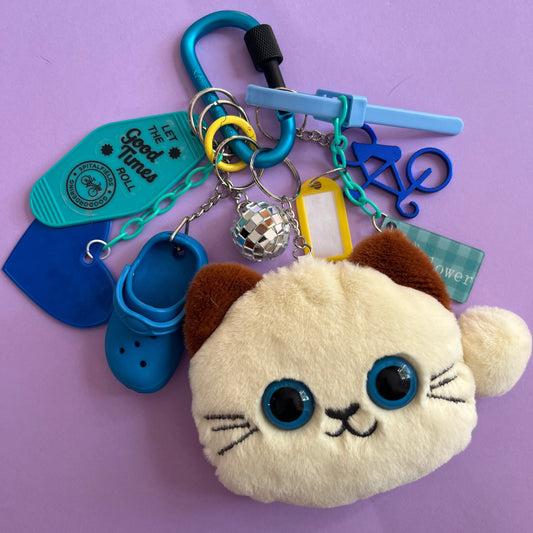 Cat face bag charm