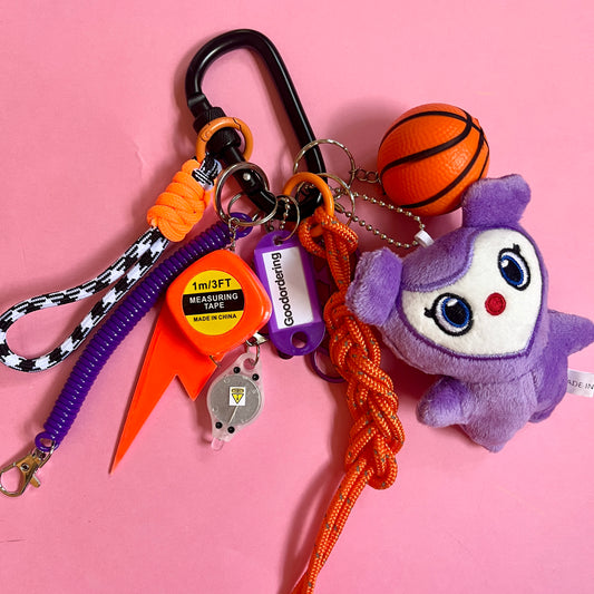 Purple orange basketball kawaii