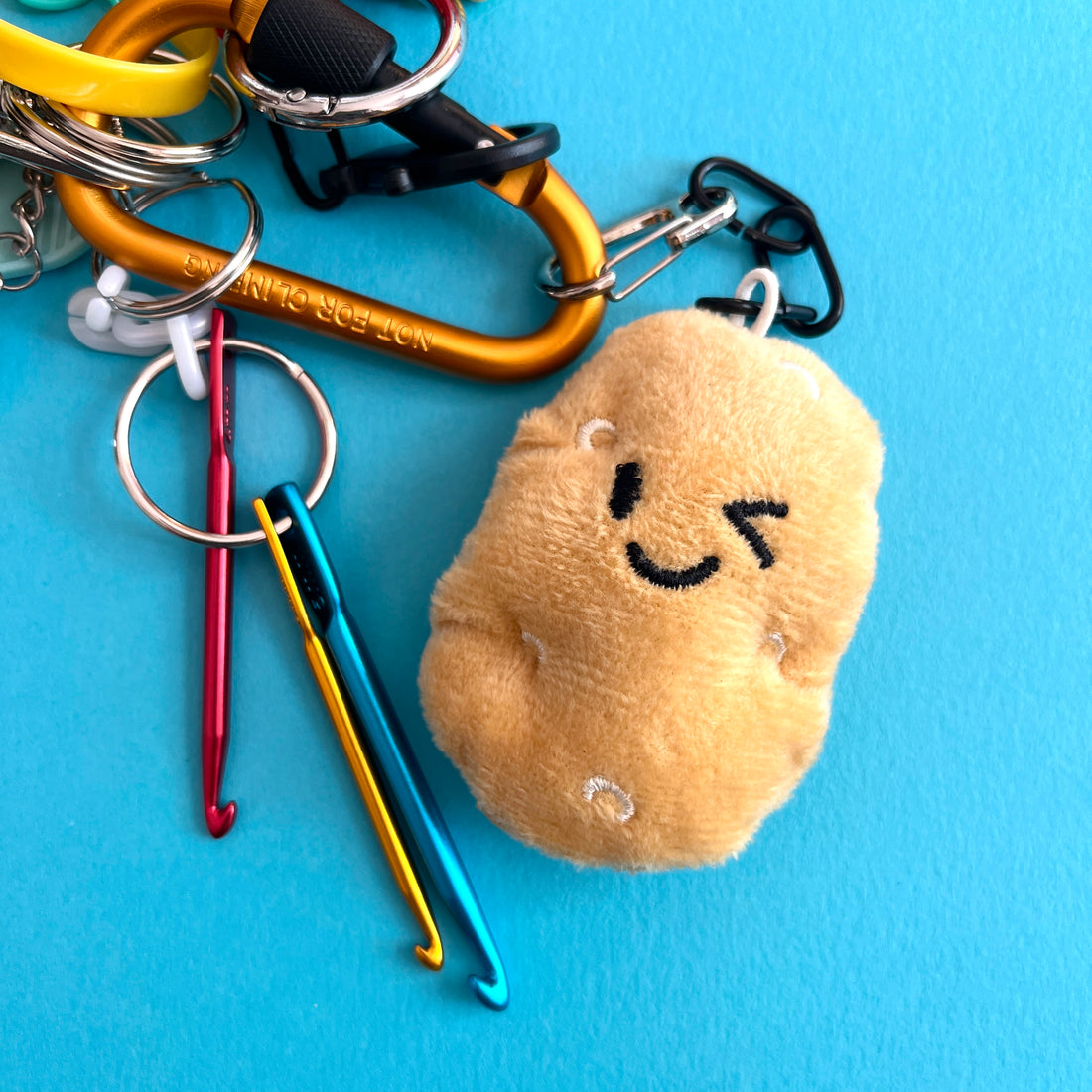 Potatos can crochet too bag charm