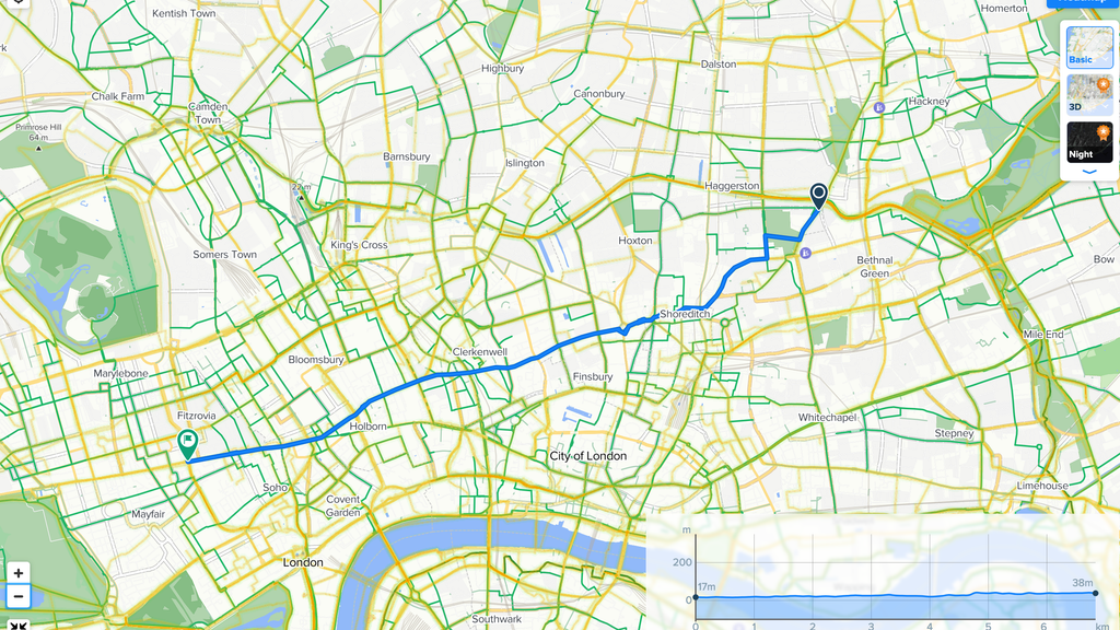 Maps for cycling