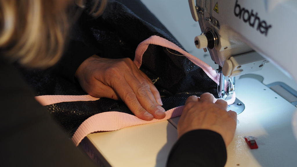 The making of upcycled Goodordering bags