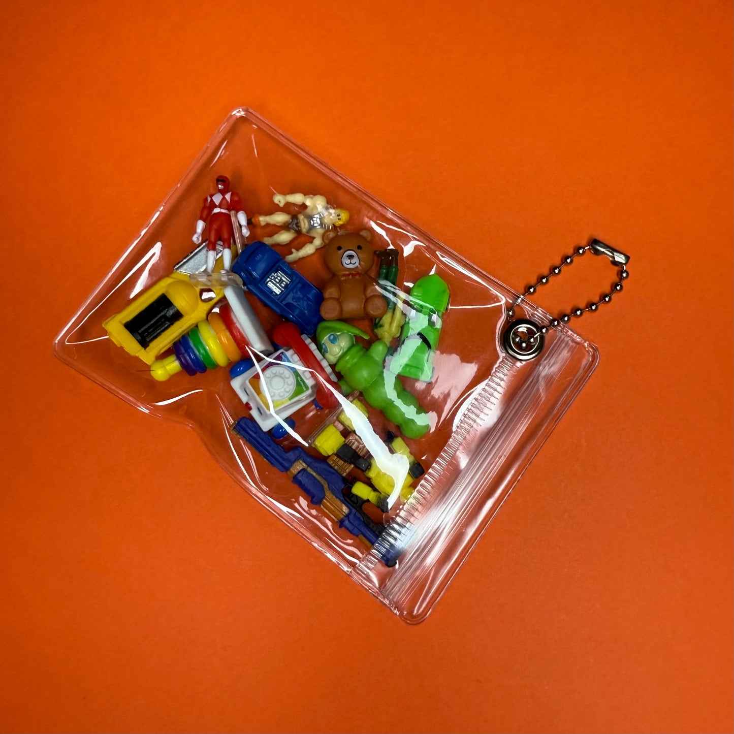 Mini toys bag charm keyring