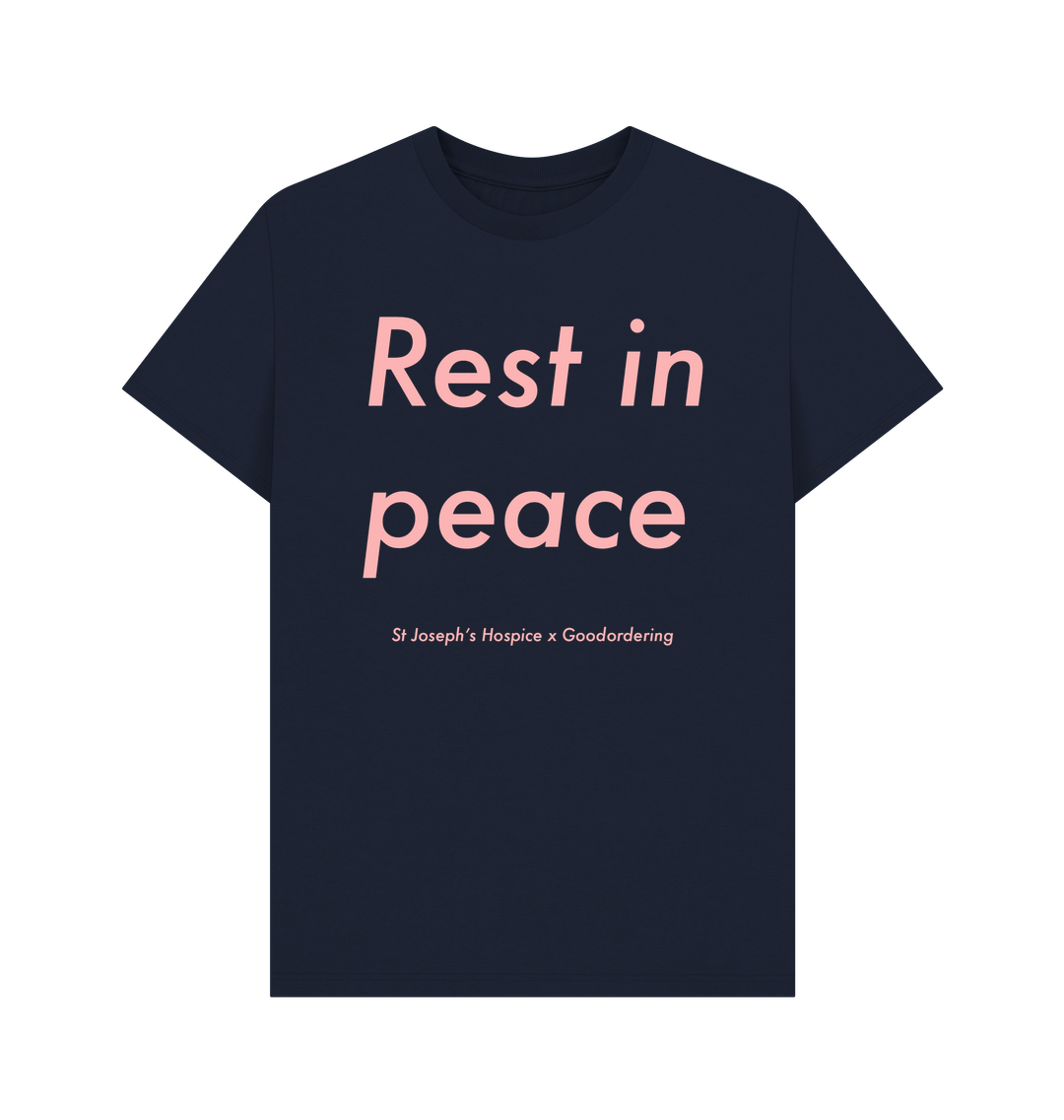 Navy Blue St Joseph's Hospice Collaboration T-shirt 'RIP'