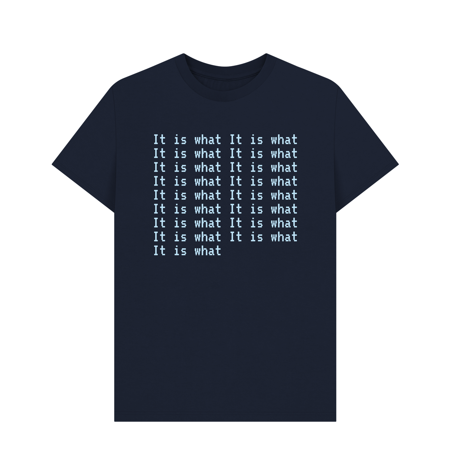 Navy Blue Printed T-shirt Front