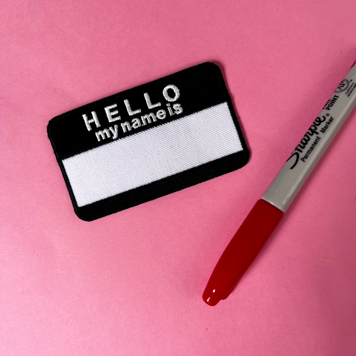 Hello My Name Is embroidered customisable Patch - Goodordering 1. Novelty embroidered patch for backpacks and clothing