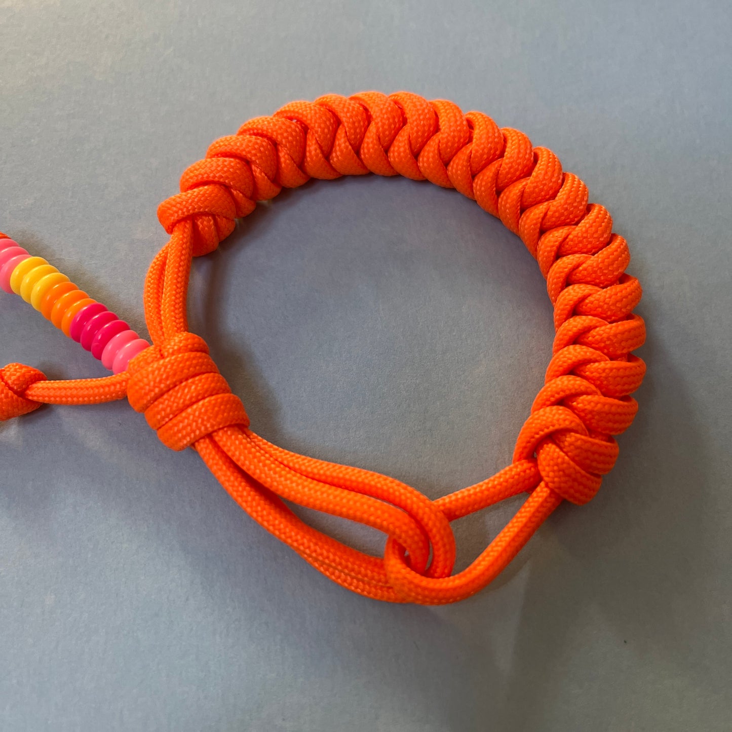 Para cord snake friendship bracelet orange