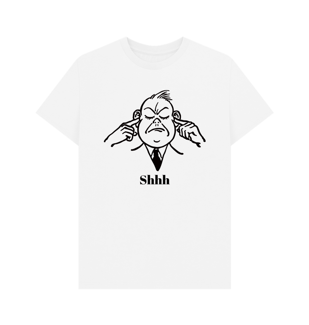 White Shhh t-shirt clowncore